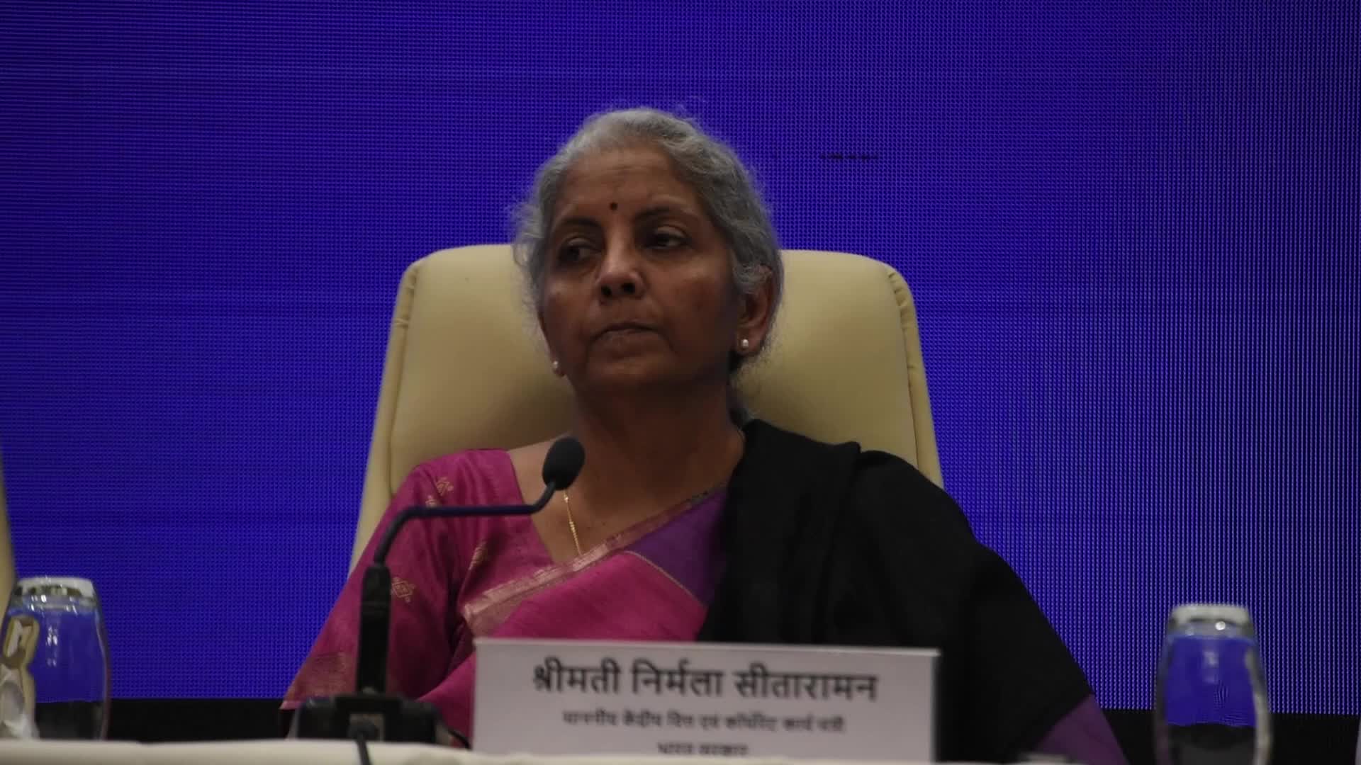 Indian Finance Minister Nirmala Sitharaman In Mumbai