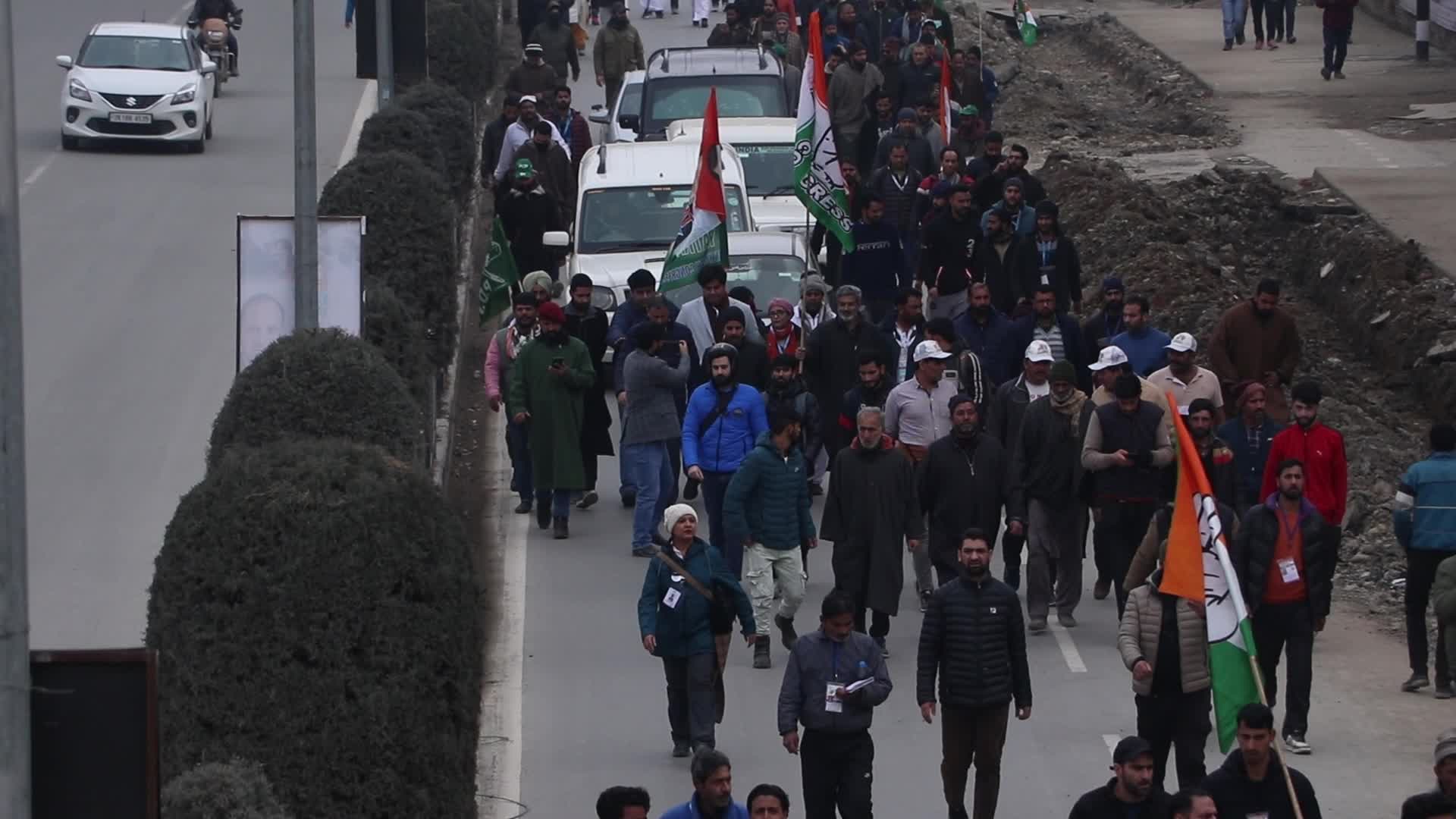 Bharat Jodo Yatra Reaches Kashmir