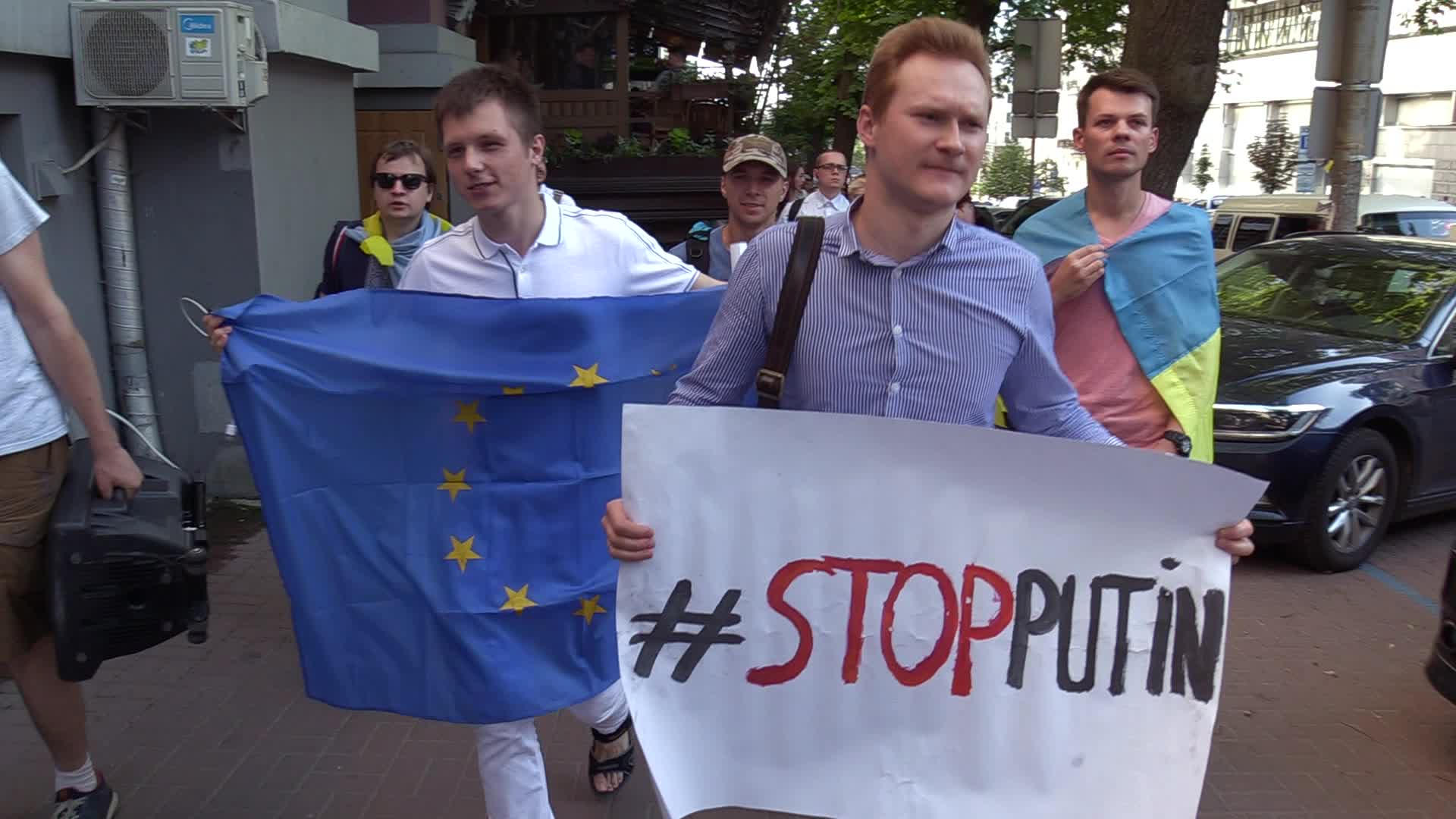 Rally against Russia's return to the PACE in Ukraine