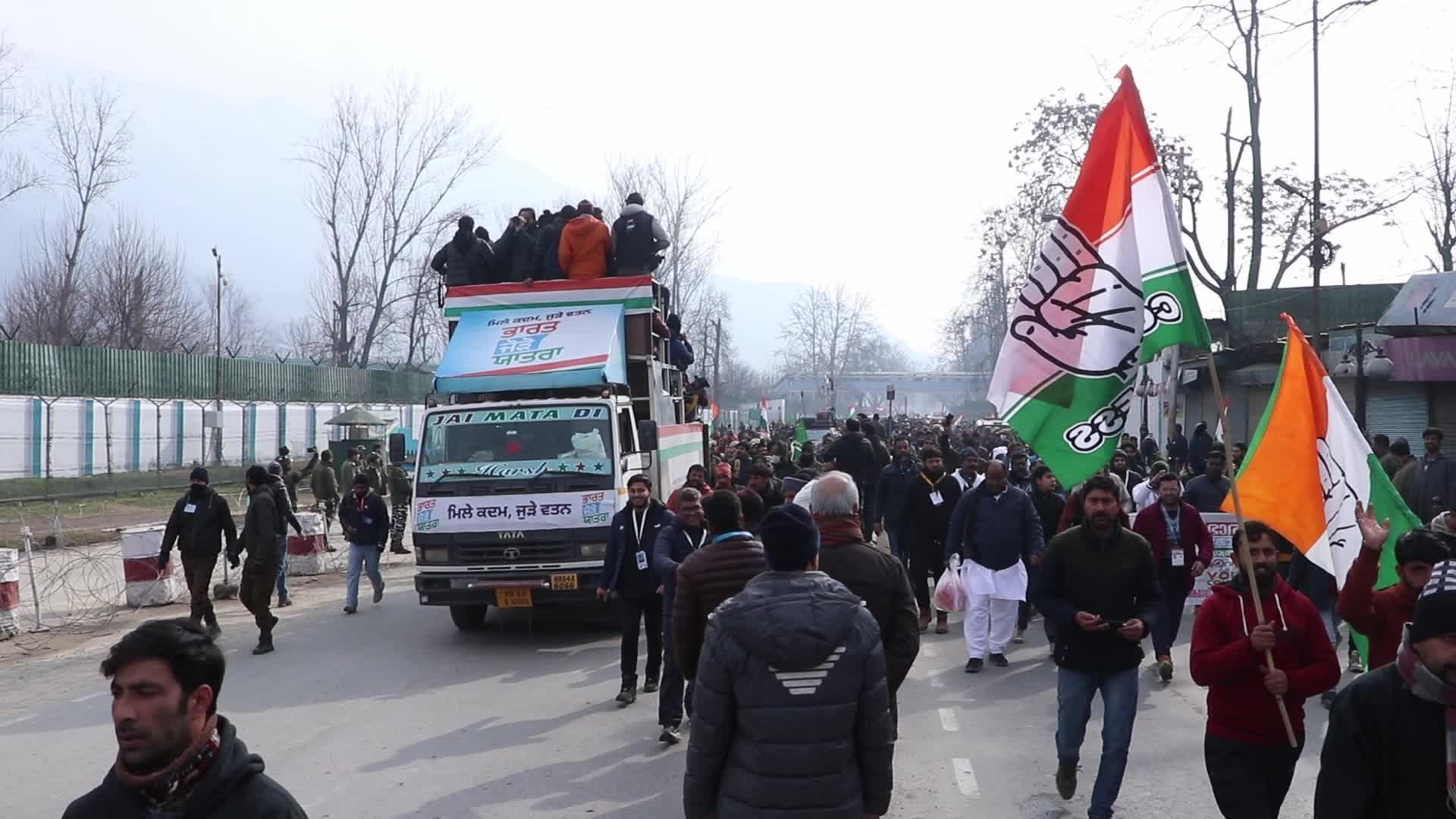 Bharat Jodo Yatra Reaches Kashmir