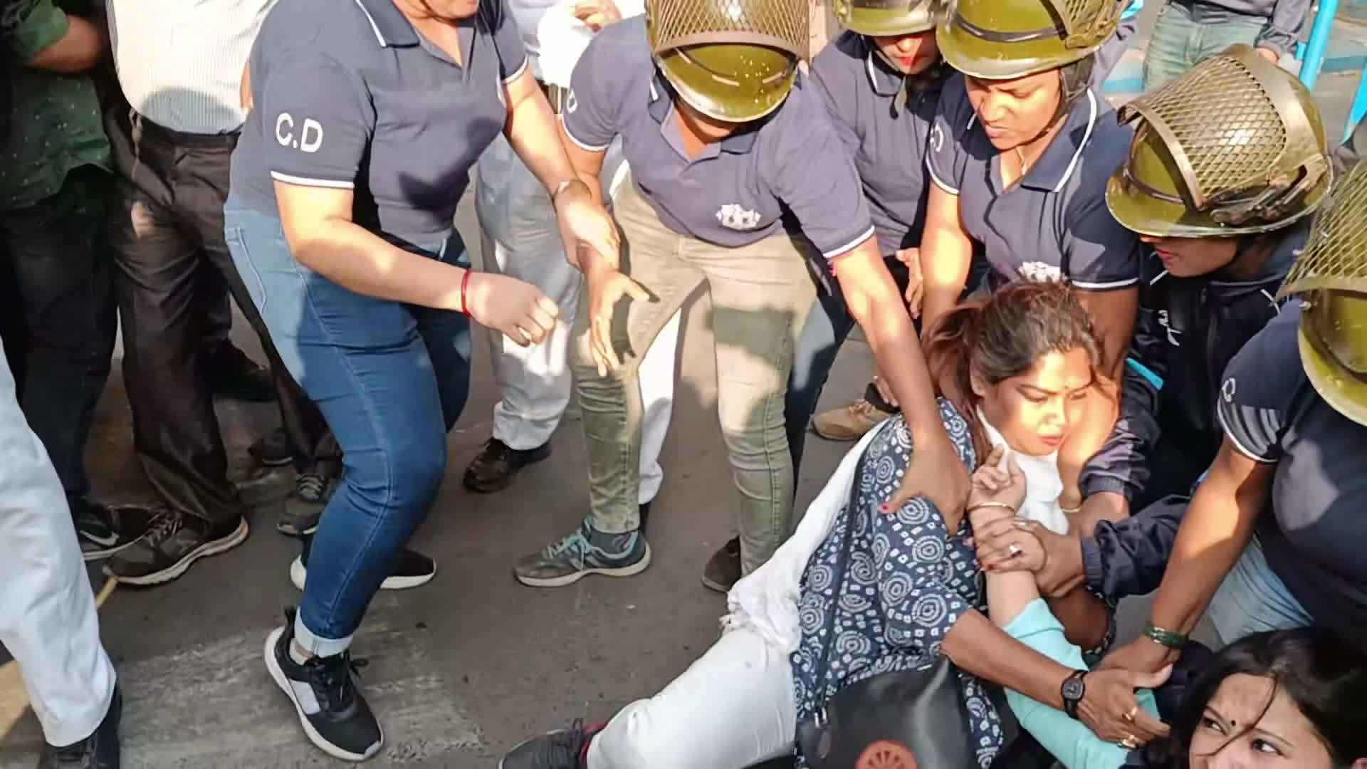 Congress protest on union budget in India