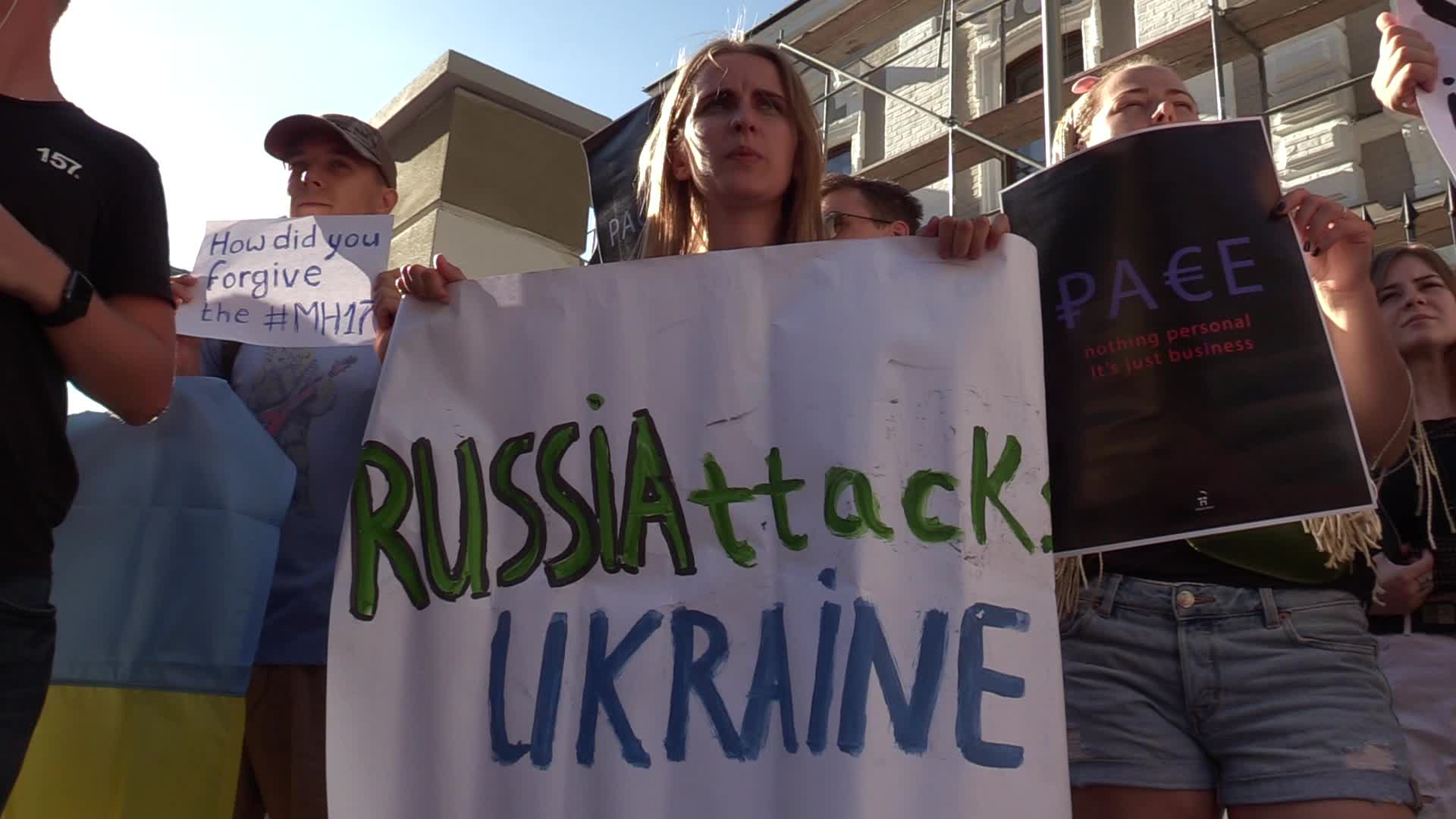 Rally against Russia's return to the PACE in Ukraine