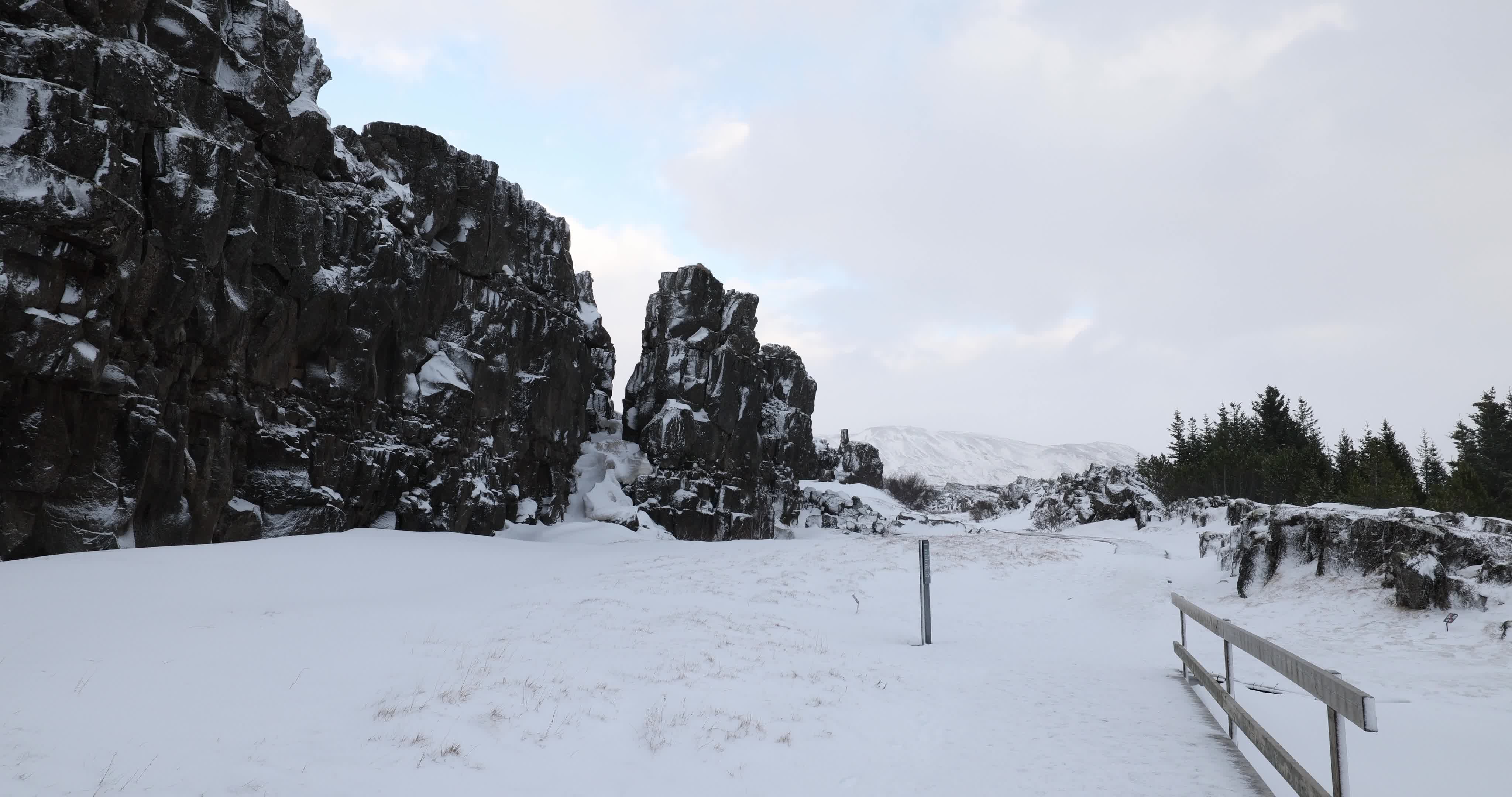 Thingvellir National Park in Iceland During Winter Season