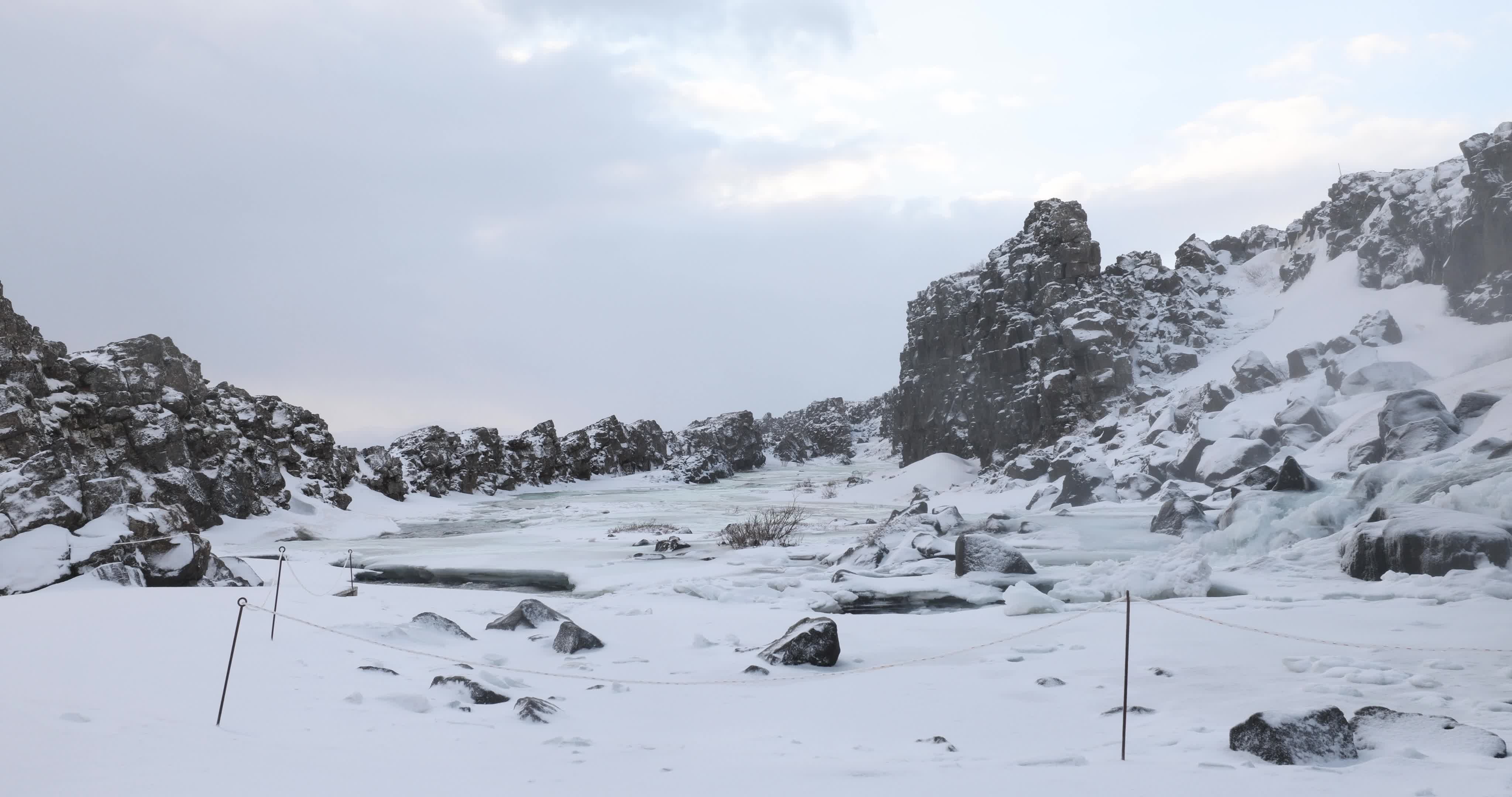 Thingvellir National Park in Iceland During Winter Season
