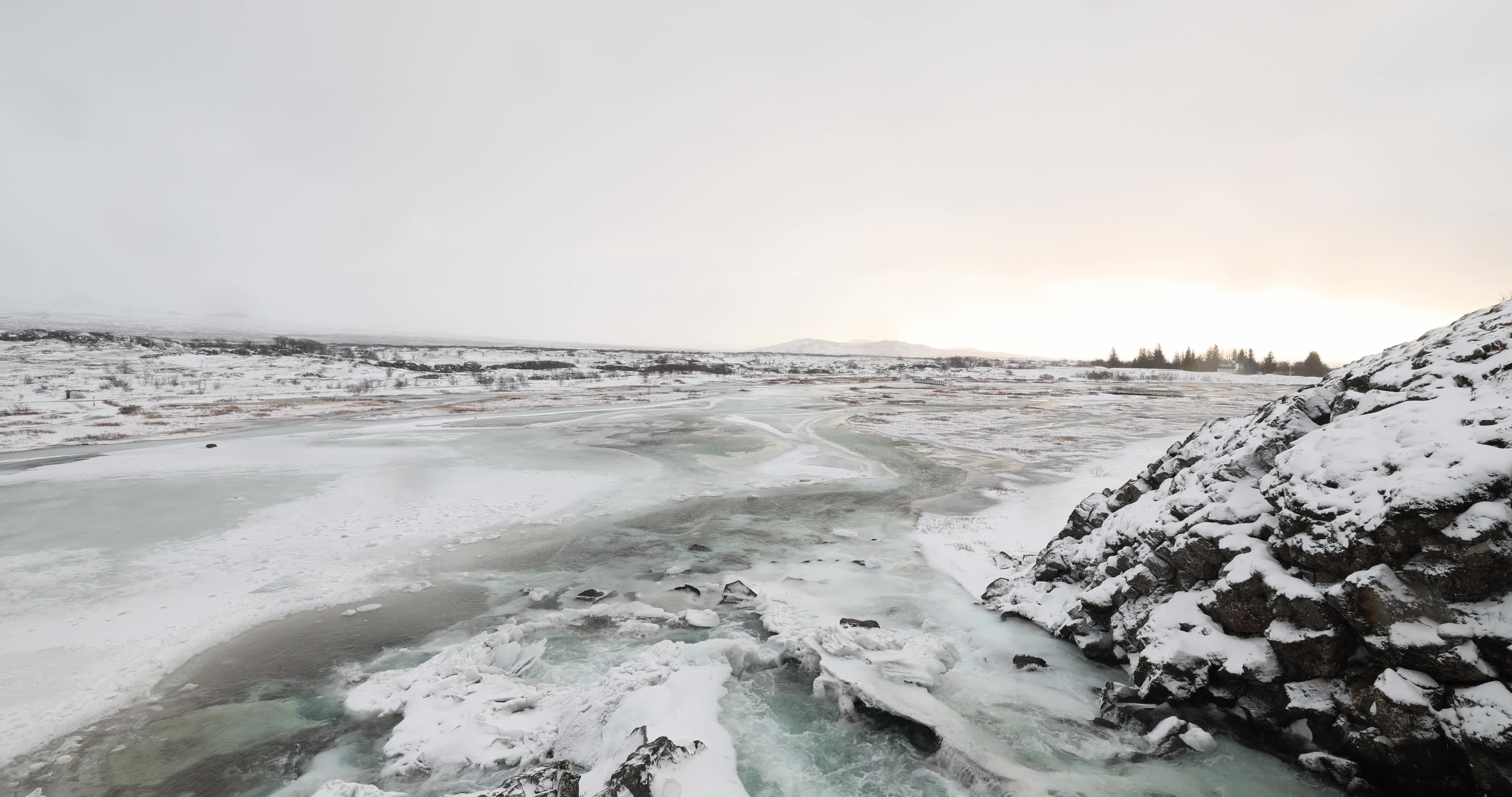 Thingvellir National Park in Iceland During Winter Season