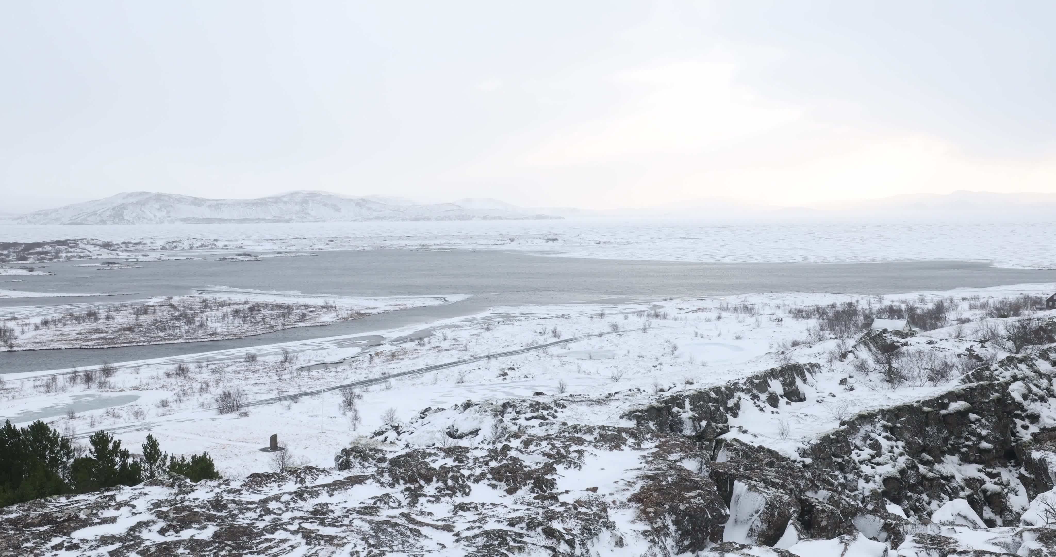 Thingvellir National Park in Iceland During Winter Season