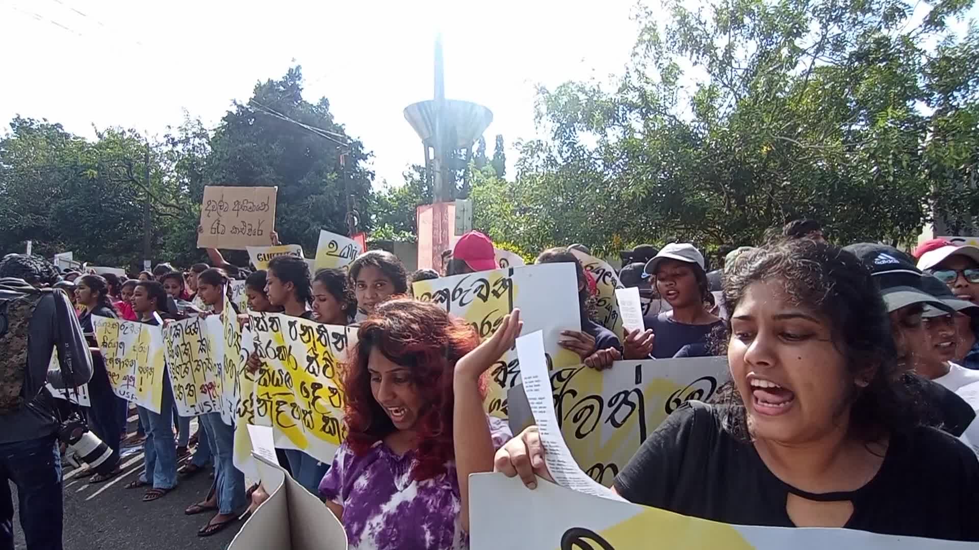 IUSF Protest Tax Reform In Sri Lanka