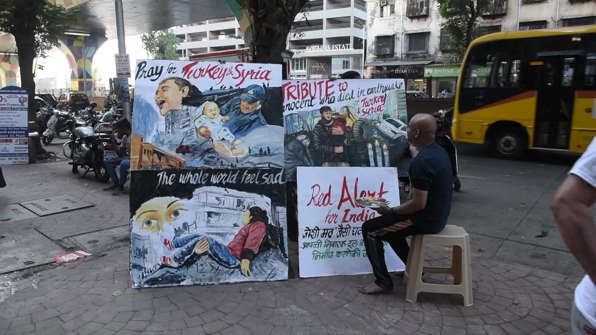 Tribute To The Earthquake Victims In Mumbai