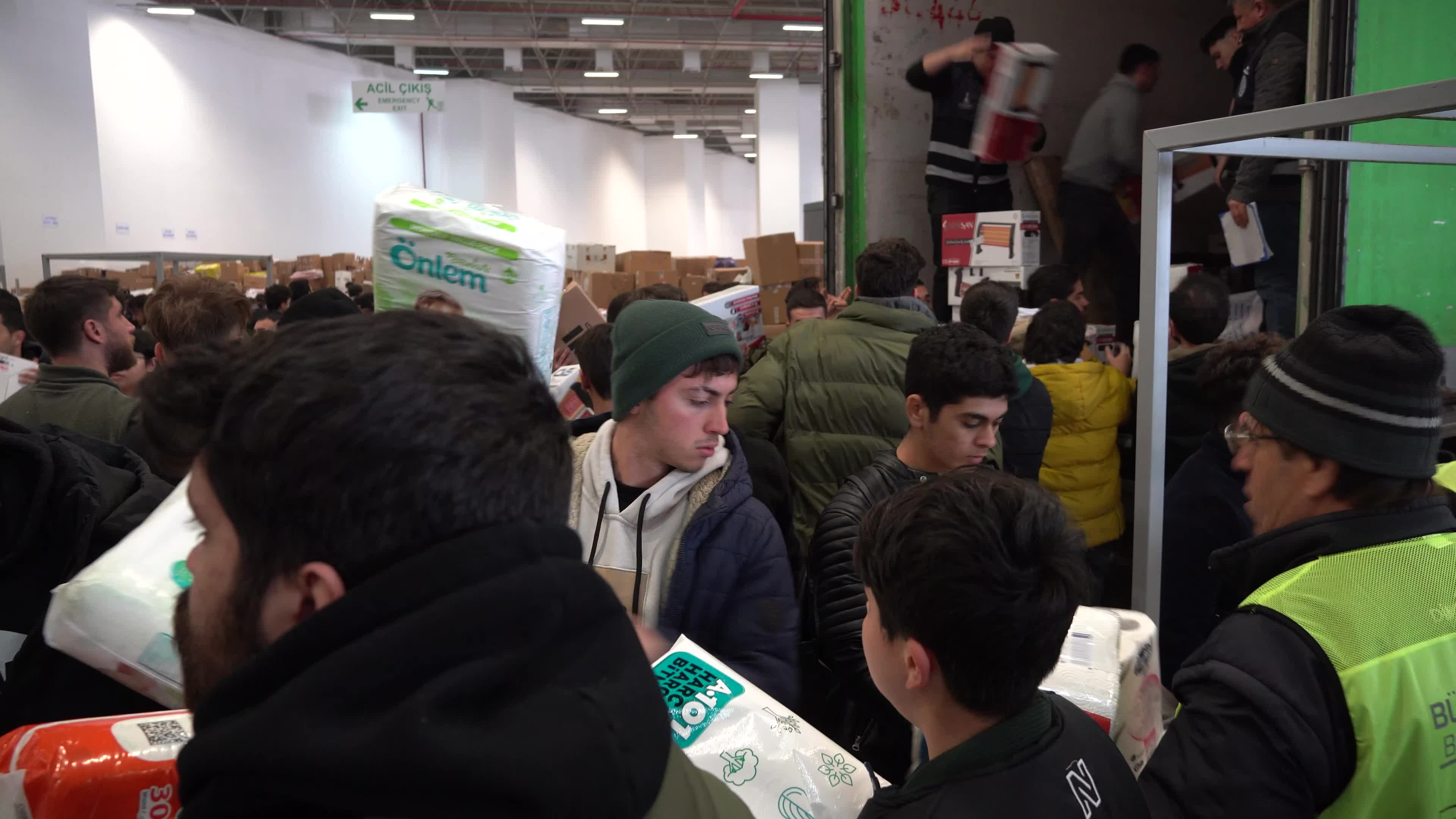 Humanitarian aid for earthquake victims, Izmir, Turkey