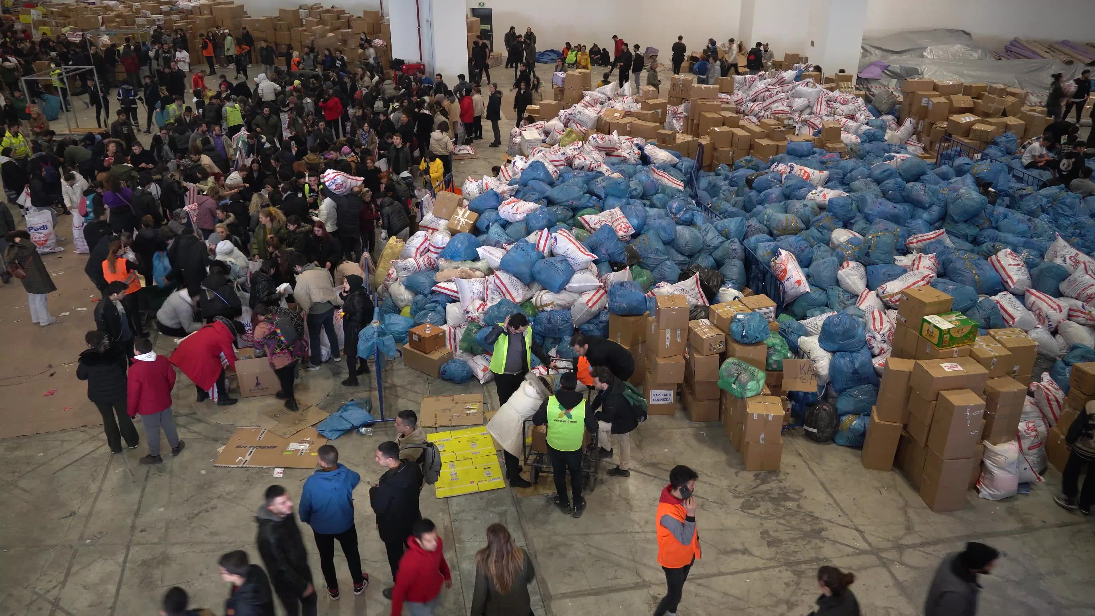 Humanitarian aid for earthquake victims, Izmir, Turkey