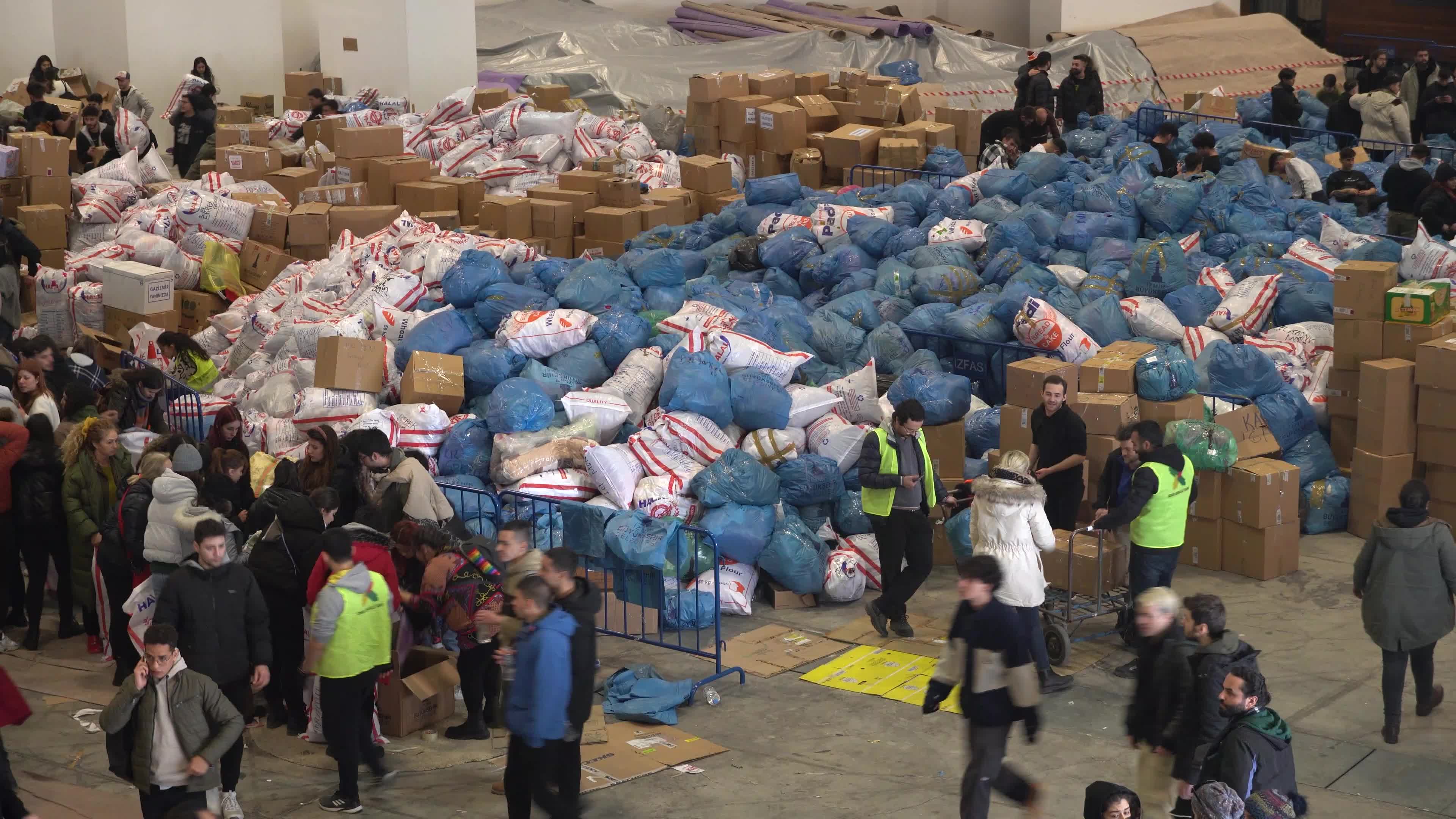 Humanitarian aid for earthquake victims, Izmir, Turkey