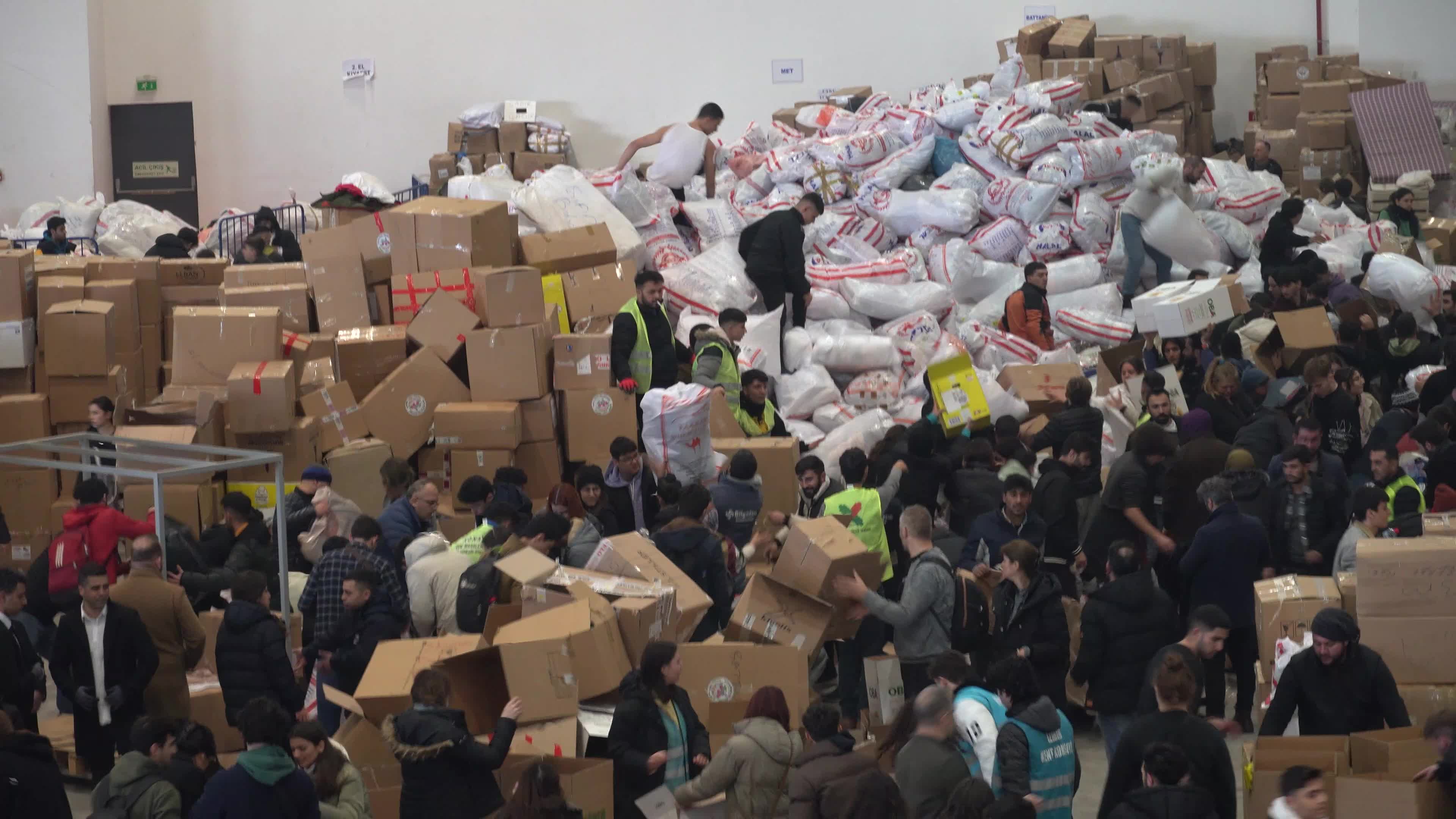 Humanitarian aid for earthquake victims, Izmir, Turkey