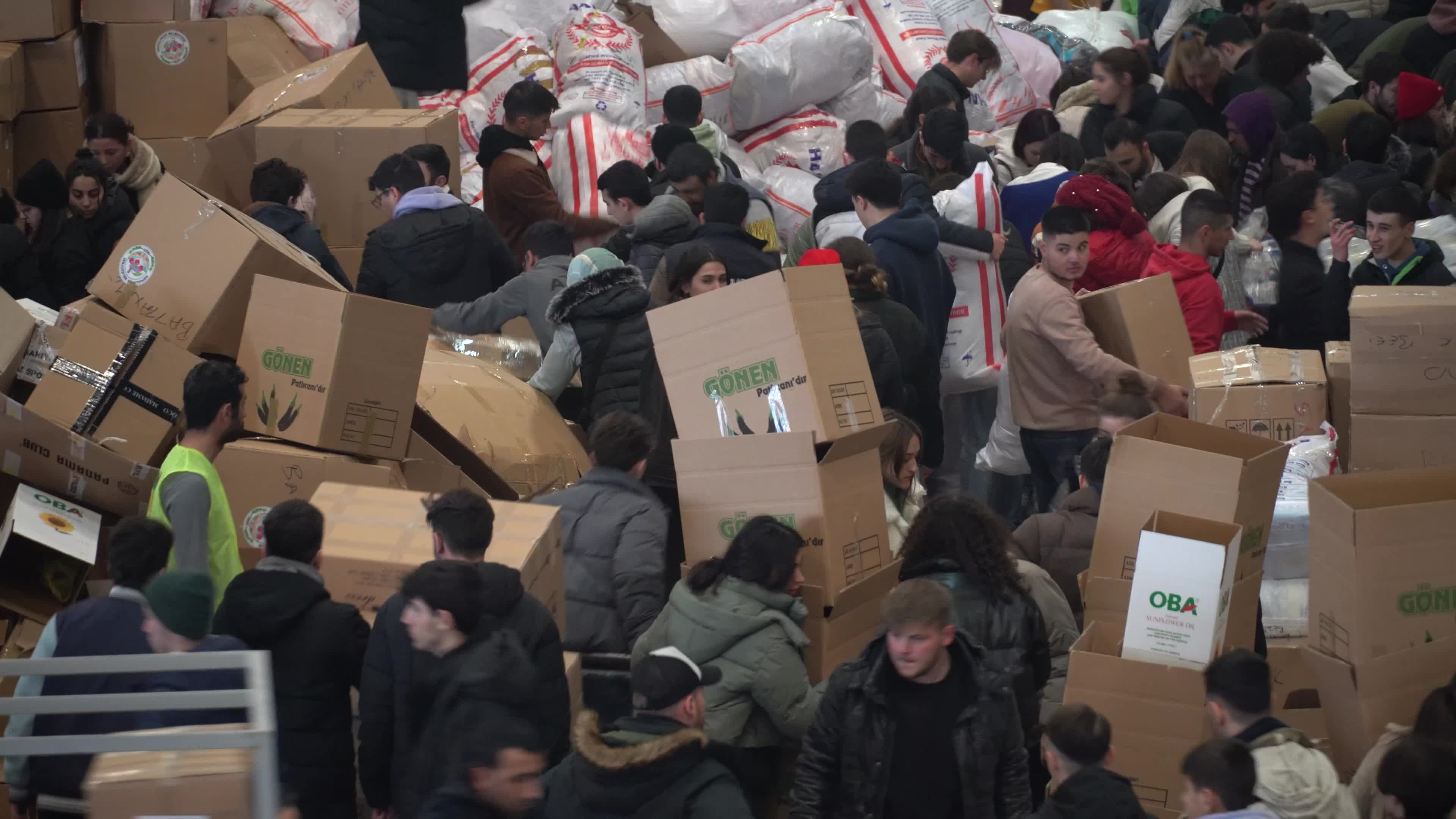 Humanitarian aid for earthquake victims, Izmir, Turkey