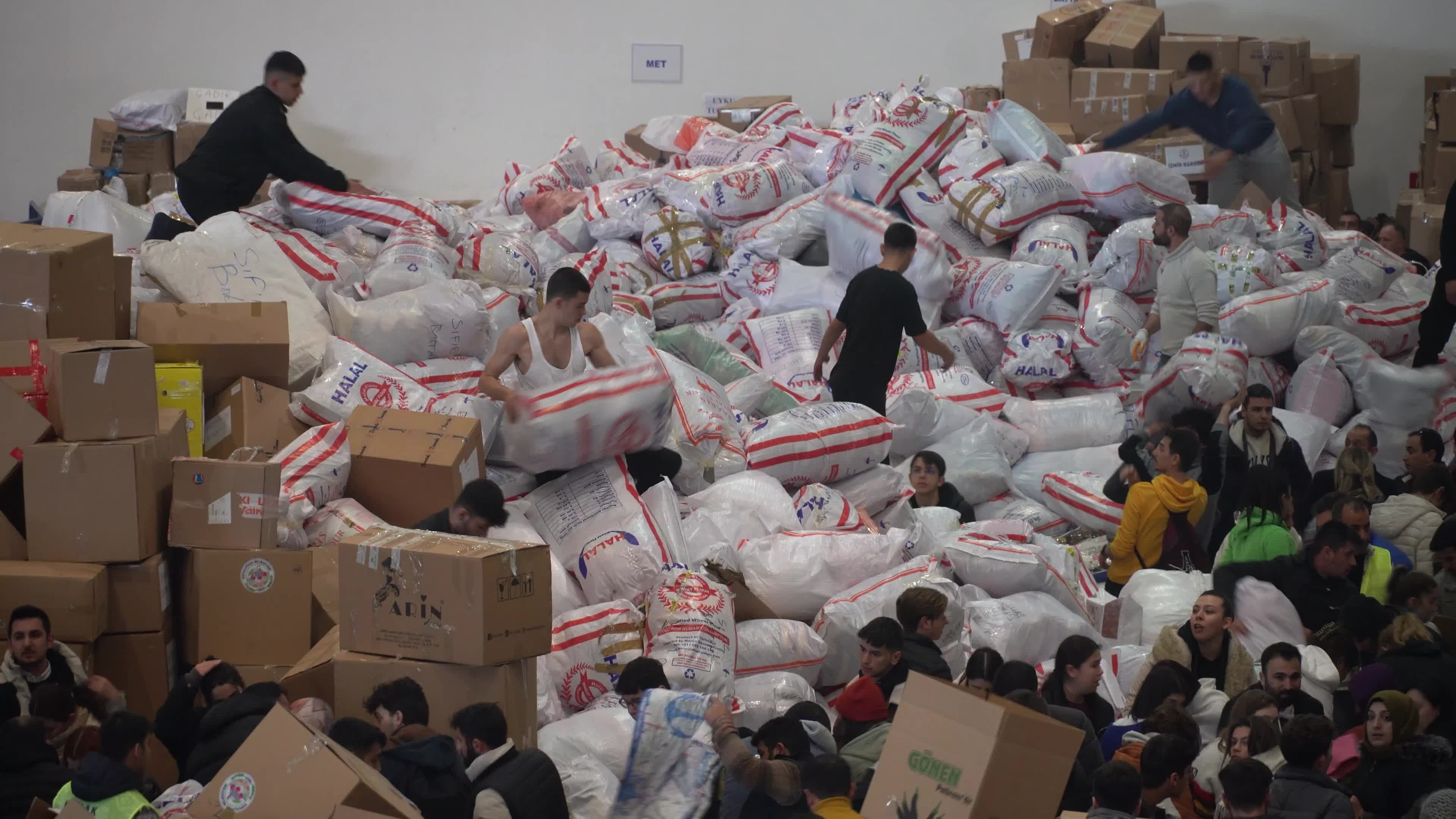 Humanitarian aid for earthquake victims, Izmir, Turkey
