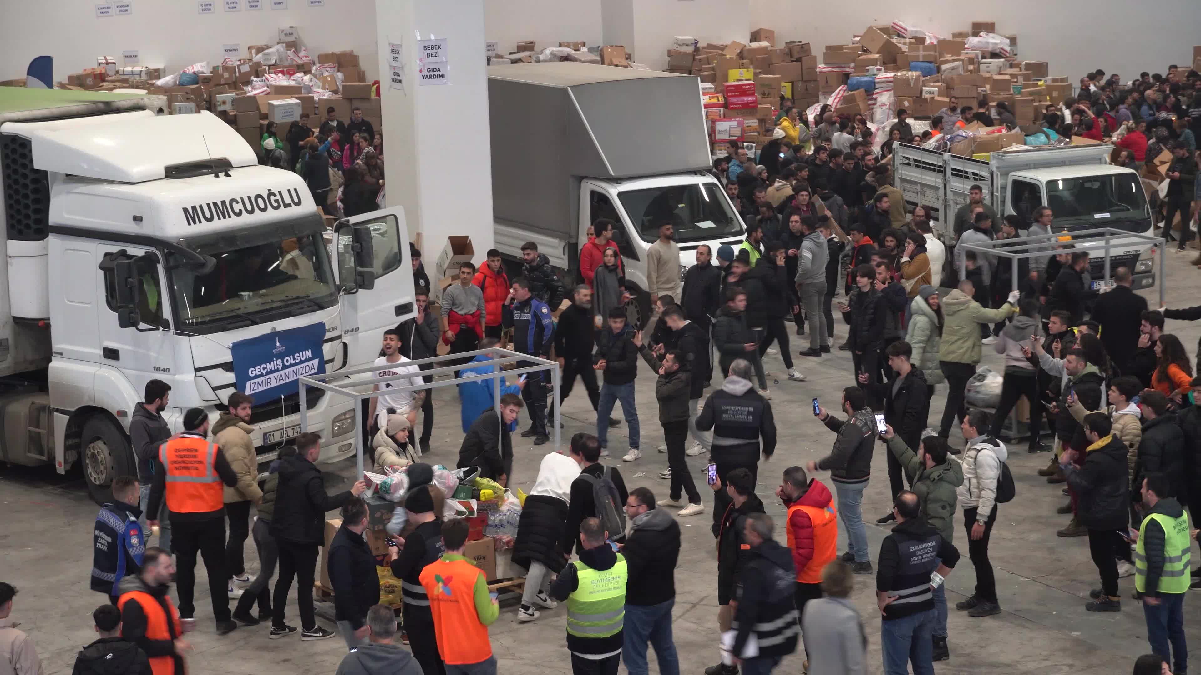 Humanitarian aid for earthquake victims, Izmir, Turkey