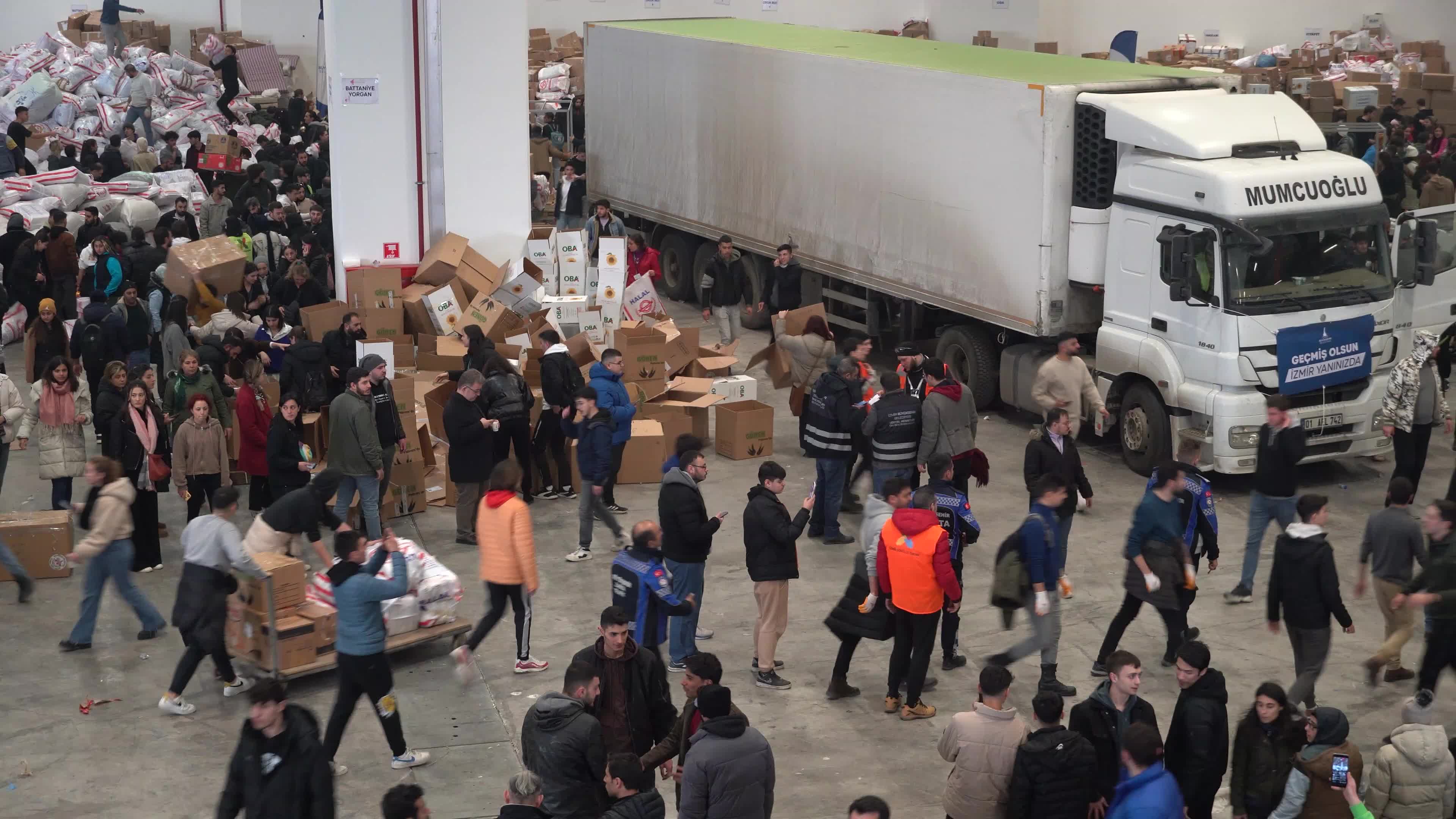 Humanitarian aid for earthquake victims, Izmir, Turkey