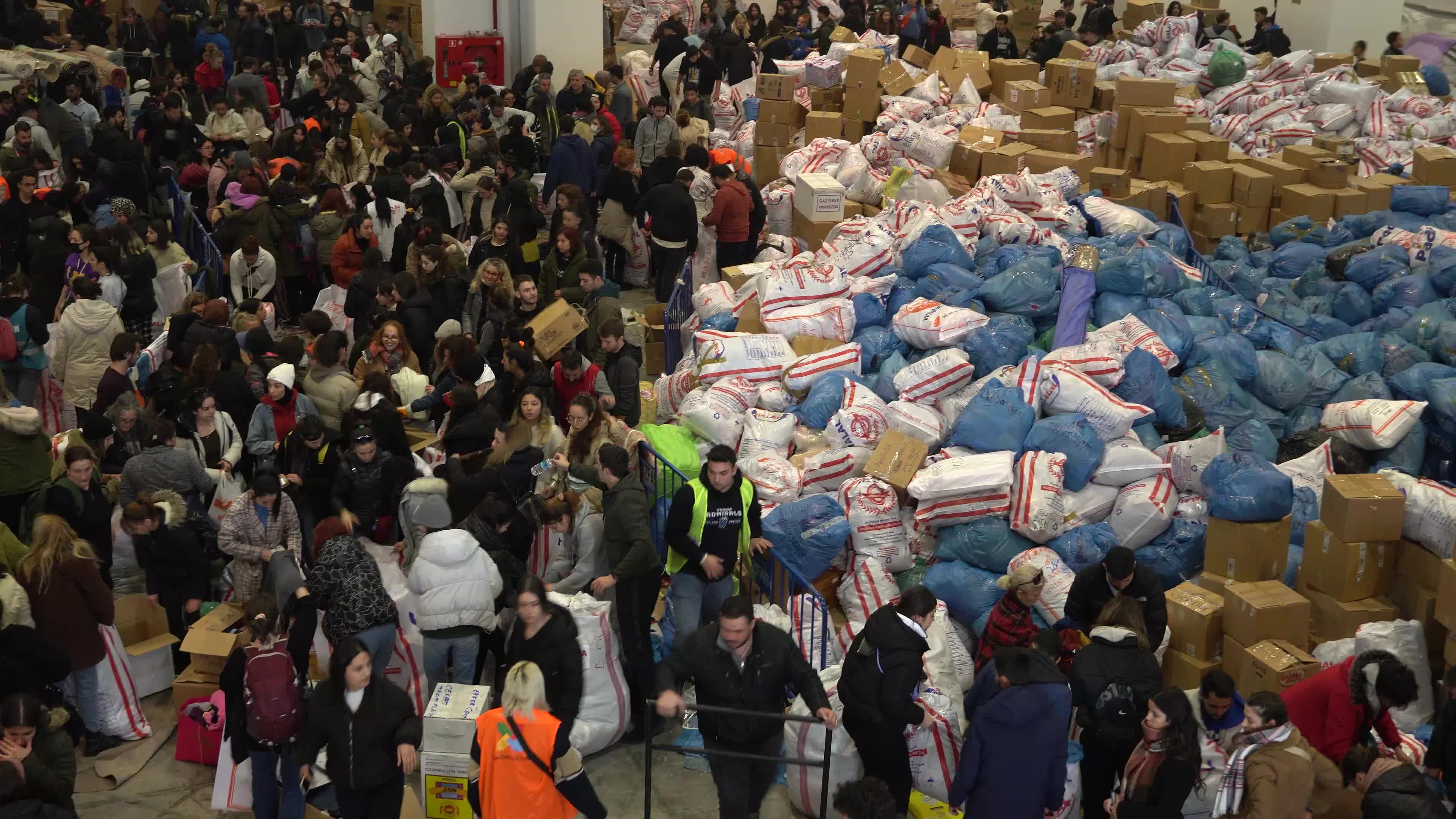 Humanitarian aid for earthquake victims, Izmir, Turkey