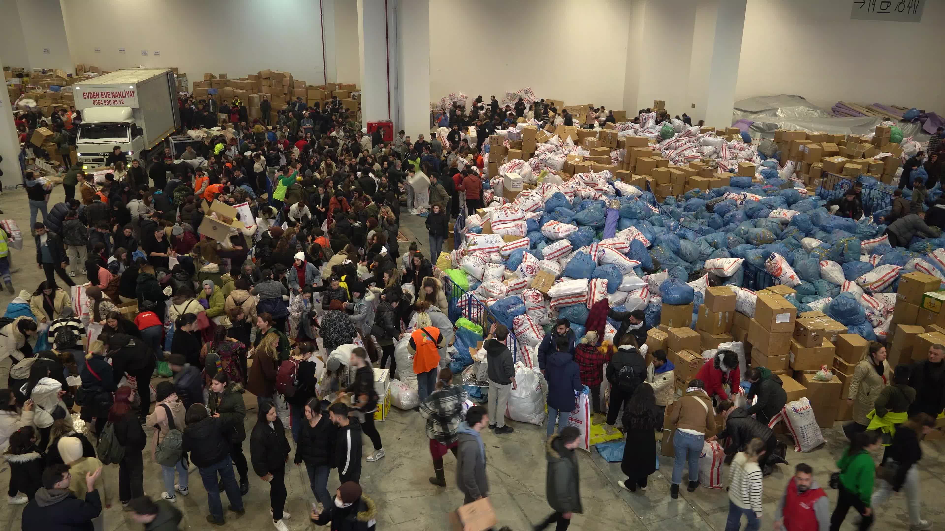 Humanitarian aid for earthquake victims, Izmir, Turkey