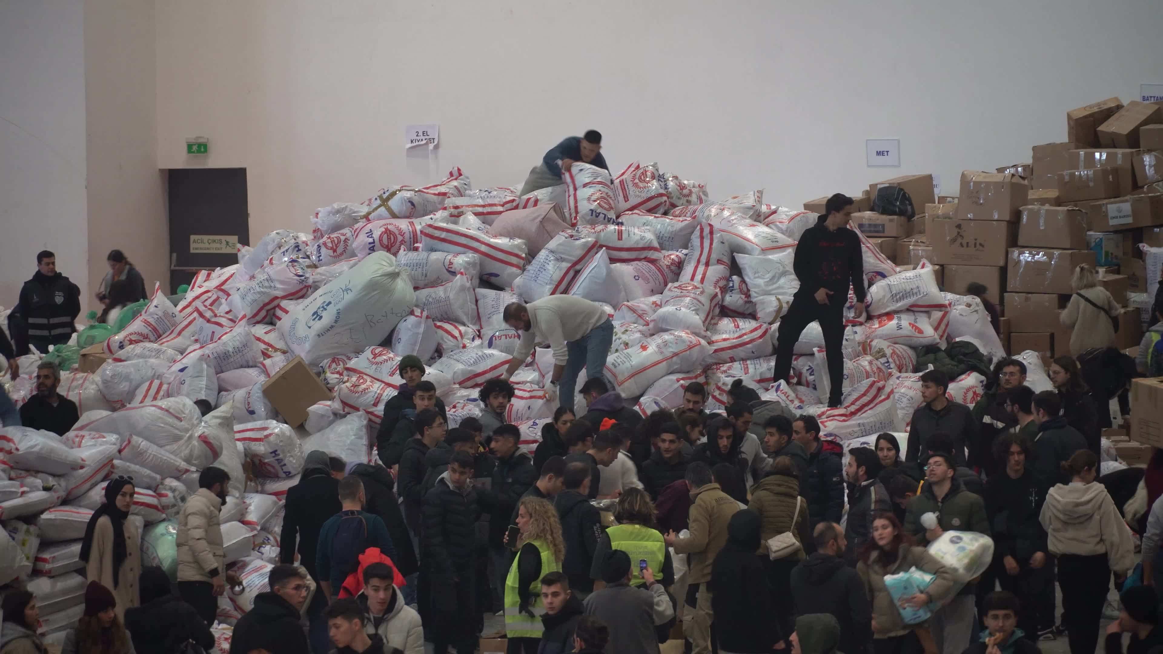 Humanitarian aid for earthquake victims, Izmir, Turkey