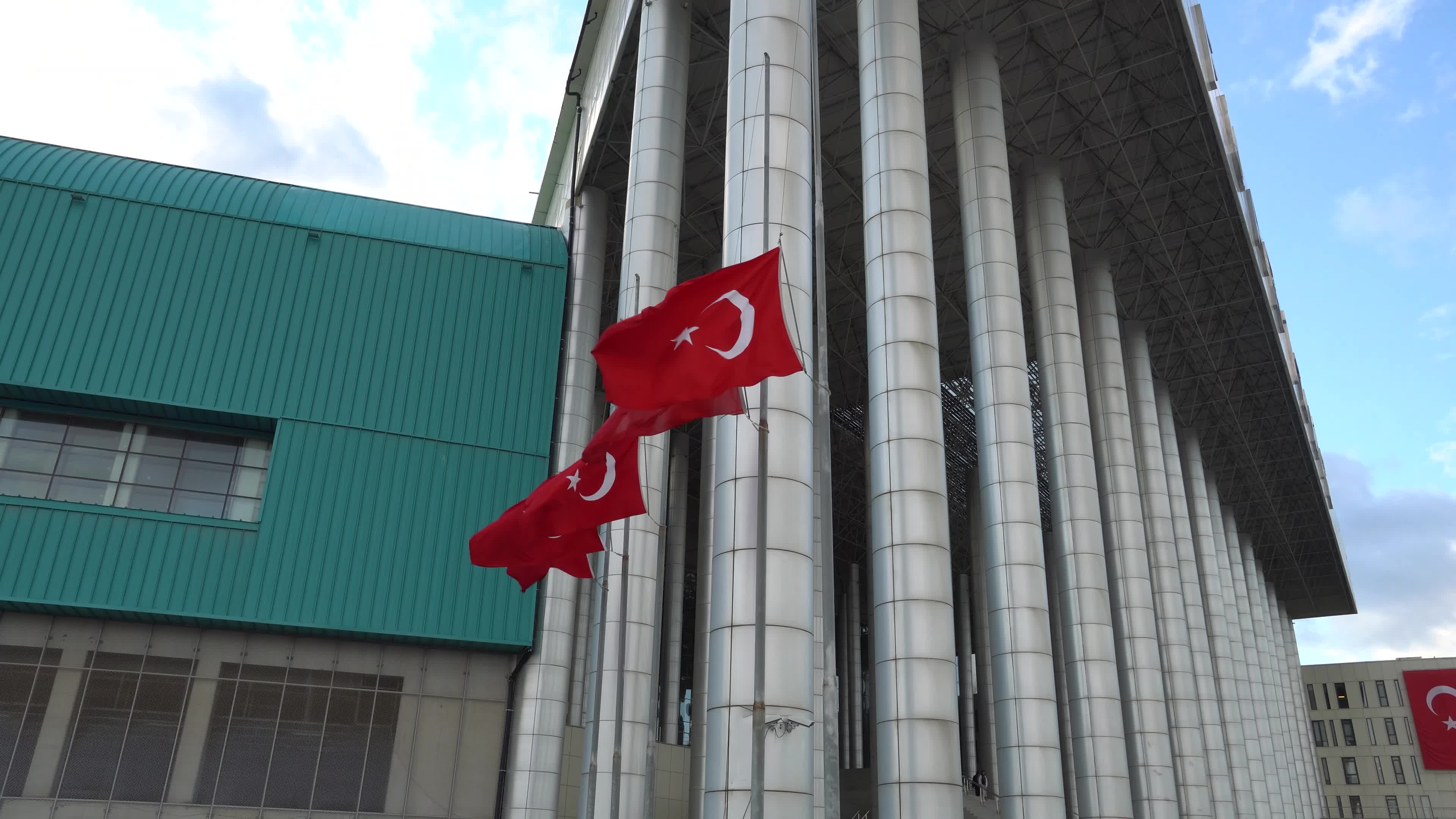 Flags at half-mast for seven days of national mourning, Izmir, Turkey