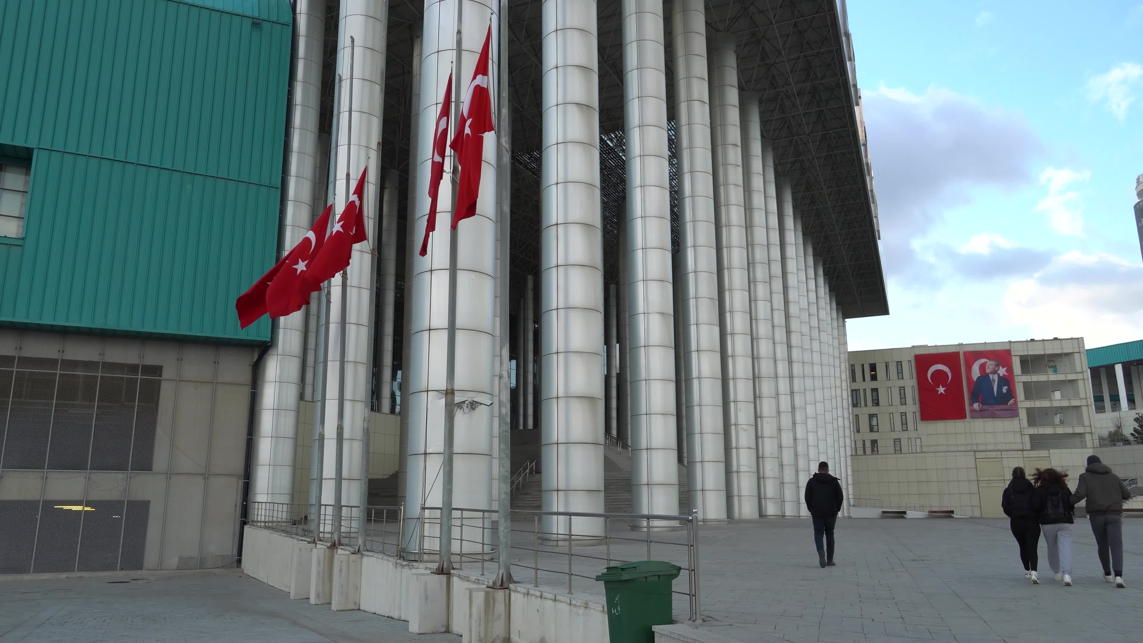 Flags at half-mast for seven days of national mourning, Izmir, Turkey