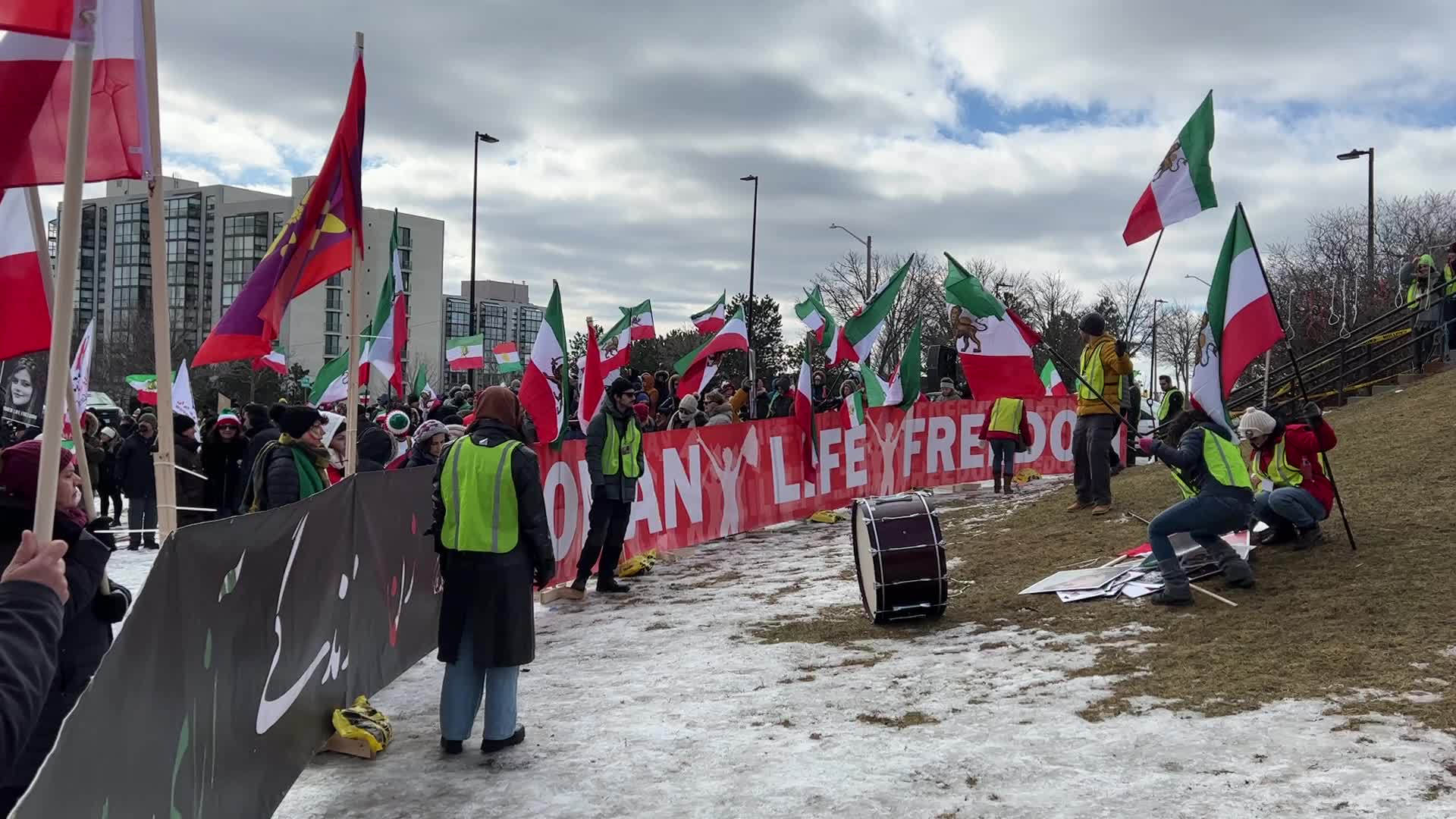 Iranians rally in Canada for freedom in Iran on the anniversary of the Islamic Revolution
