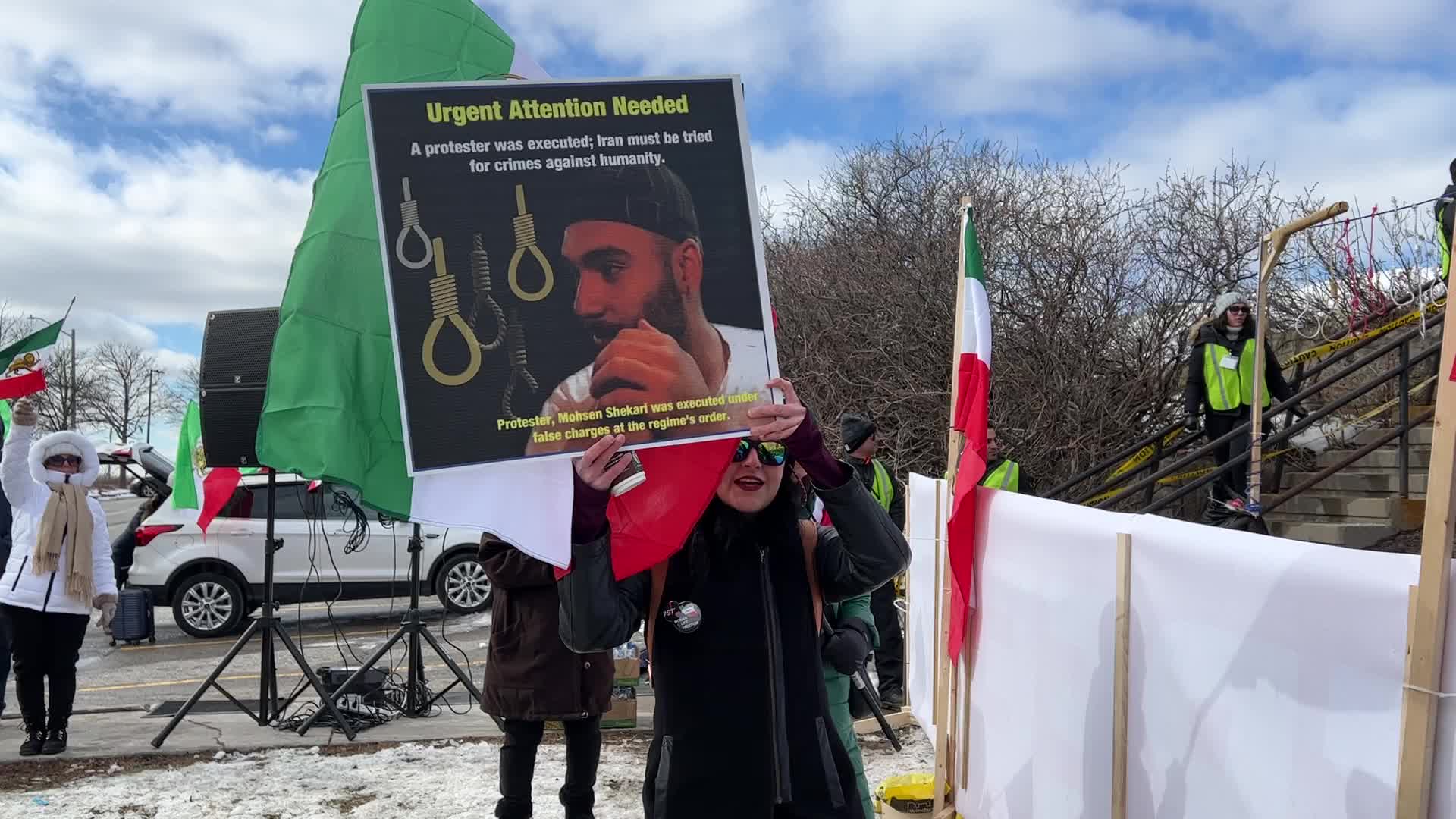 Iranians rally in Canada for freedom in Iran on the anniversary of the Islamic Revolution