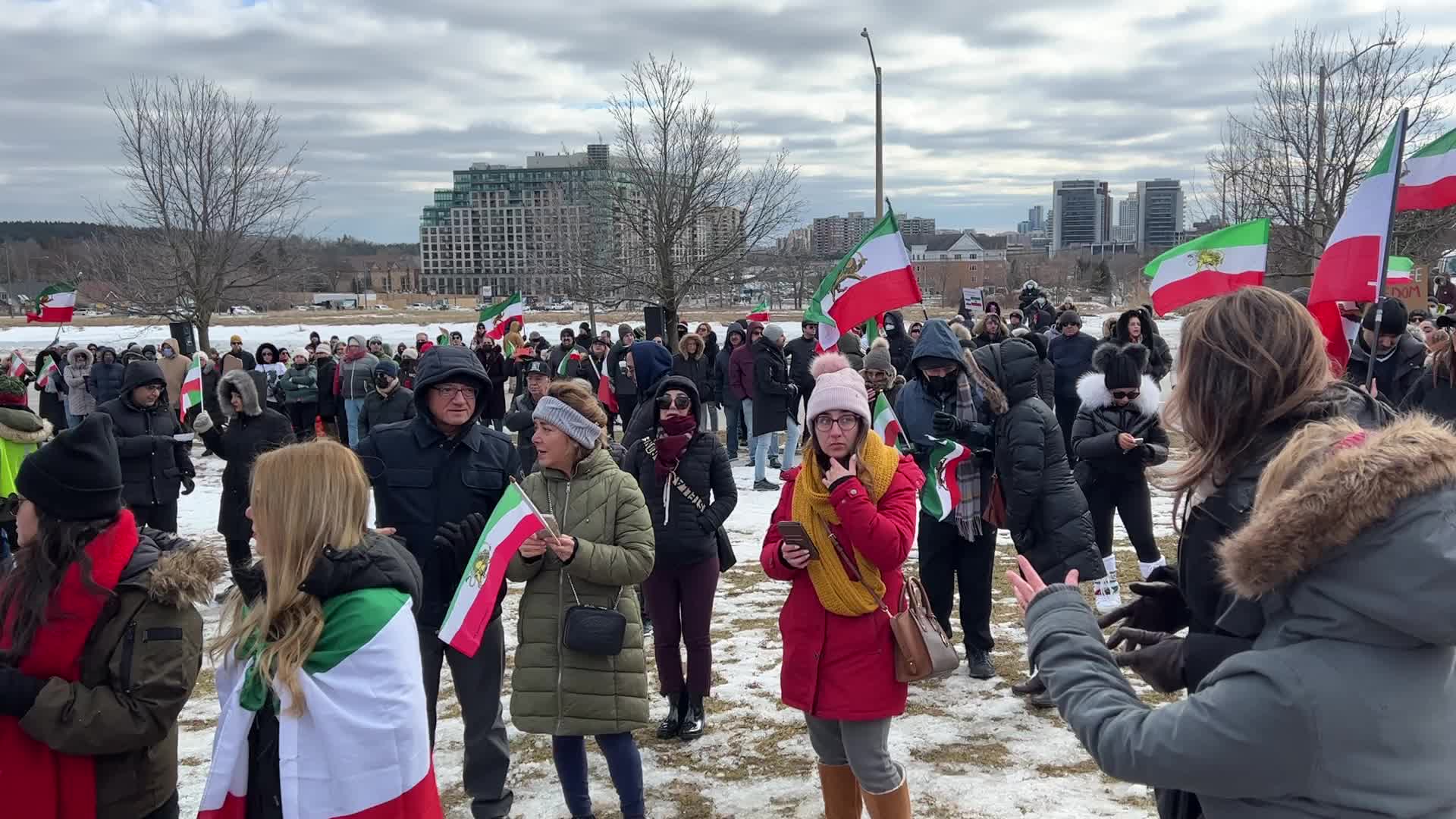 Iranians rally in Canada for freedom in Iran on the anniversary of the Islamic Revolution