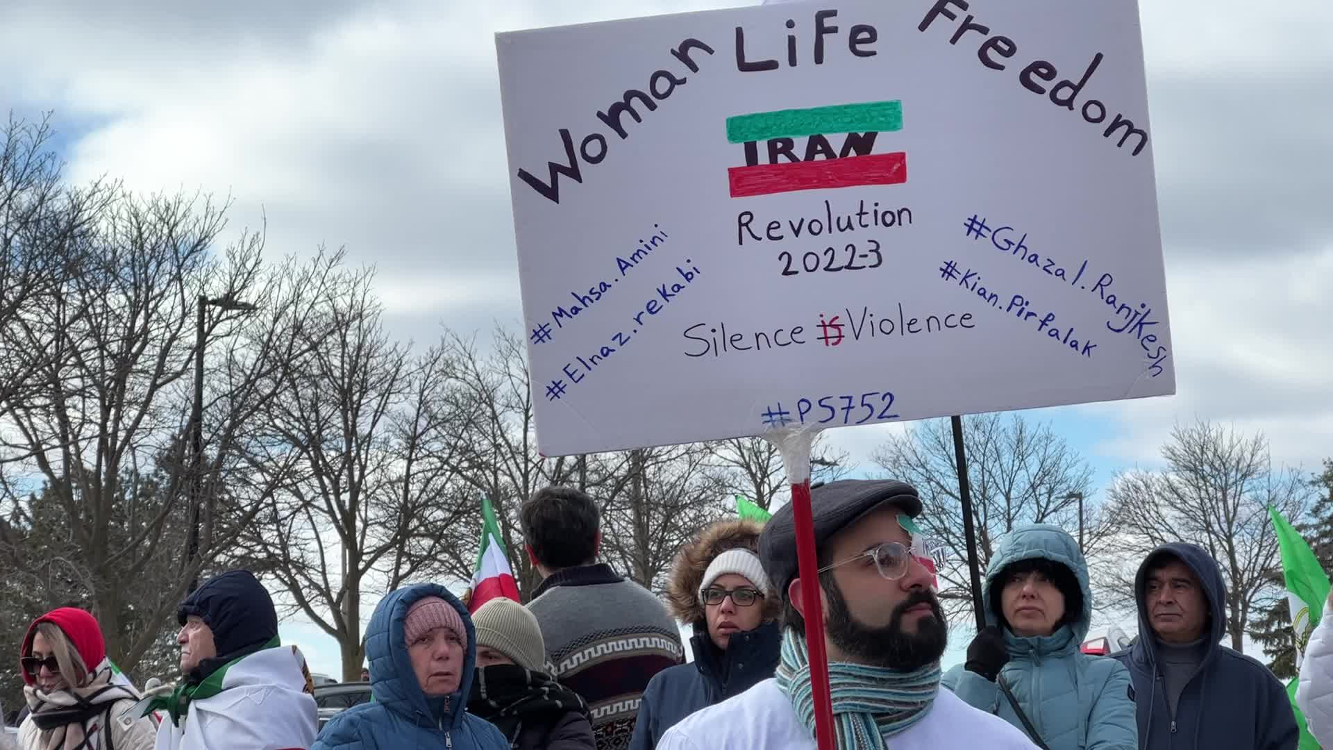 Iranians rally in Canada for freedom in Iran on the anniversary of the Islamic Revolution