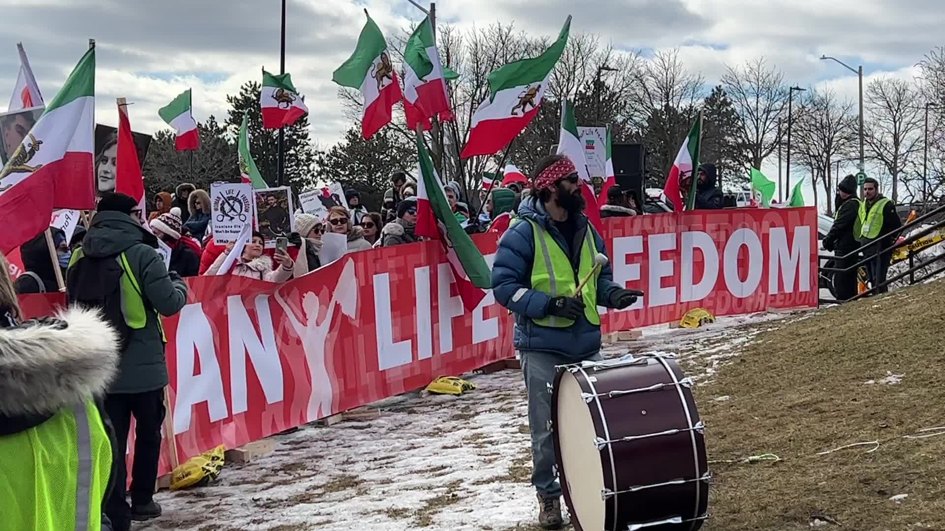 Iranians rally in Canada for freedom in Iran on the anniversary of the Islamic Revolution