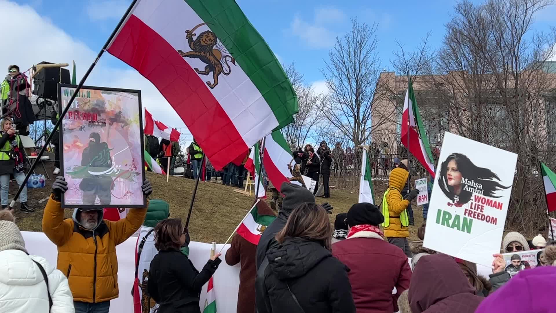 Iranians rally in Canada for freedom in Iran on the anniversary of the Islamic Revolution