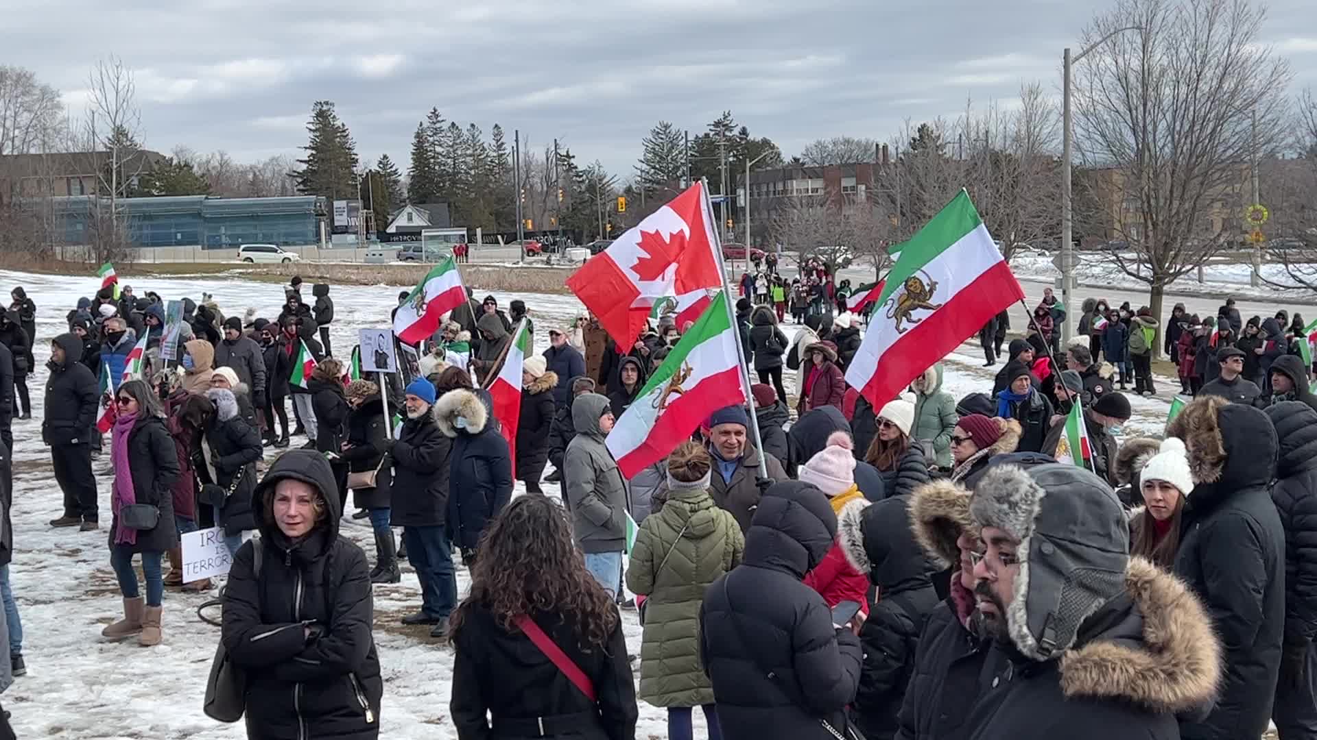 Iranians rally in Canada for freedom in Iran on the anniversary of the Islamic Revolution
