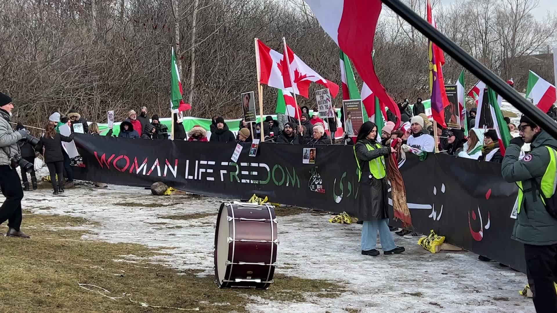 Iranians rally in Canada for freedom in Iran on the anniversary of the Islamic Revolution