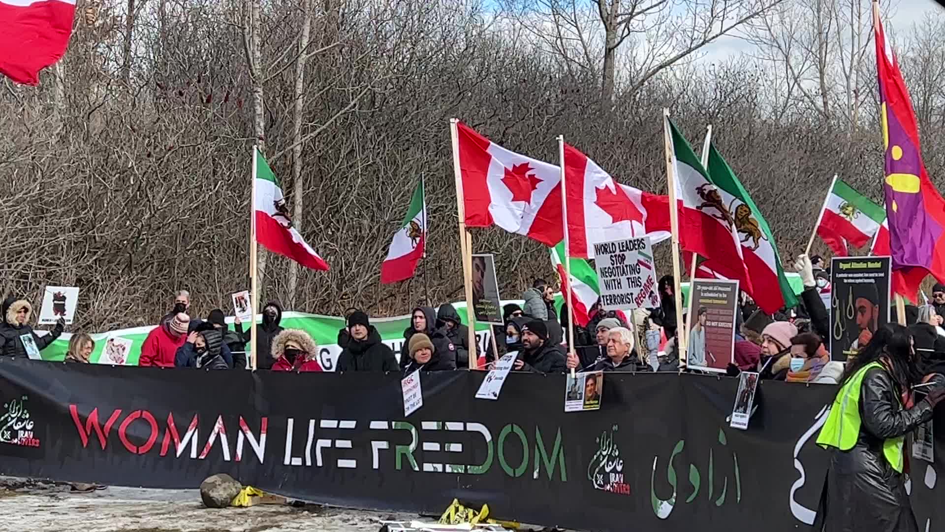 Iranians rally in Canada for freedom in Iran on the anniversary of the Islamic Revolution