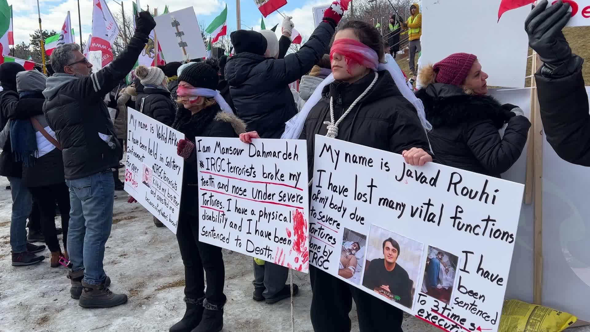 Iranians rally in Canada for freedom in Iran on the anniversary of the Islamic Revolution