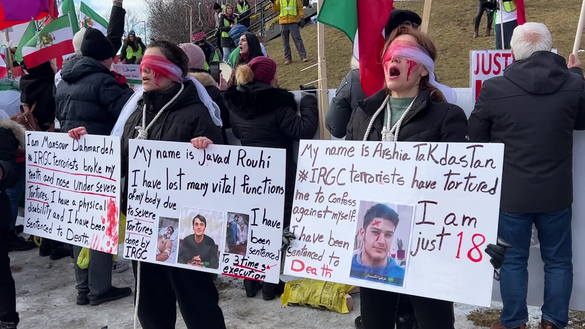 Iranians rally in Canada for freedom in Iran on the anniversary of the Islamic Revolution
