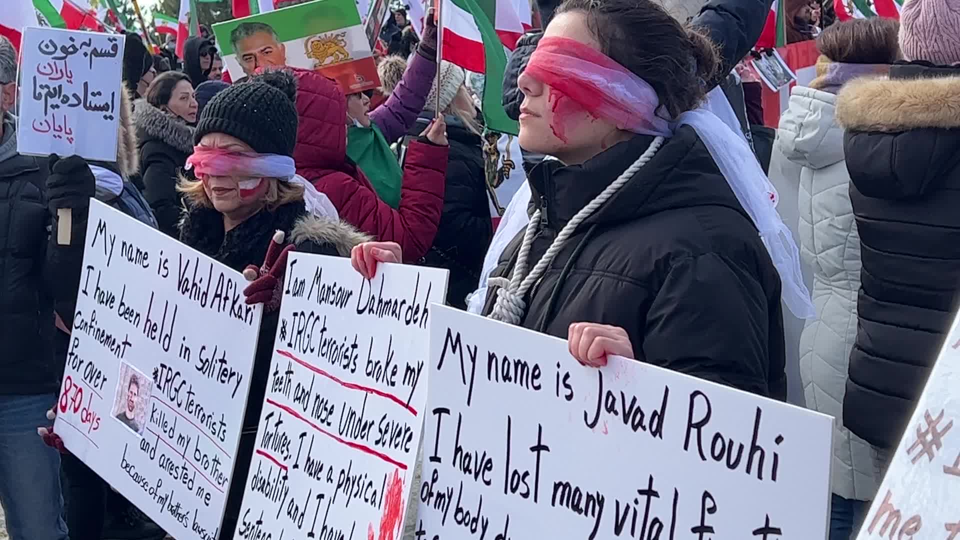 Iranians rally in Canada for freedom in Iran on the anniversary of the Islamic Revolution