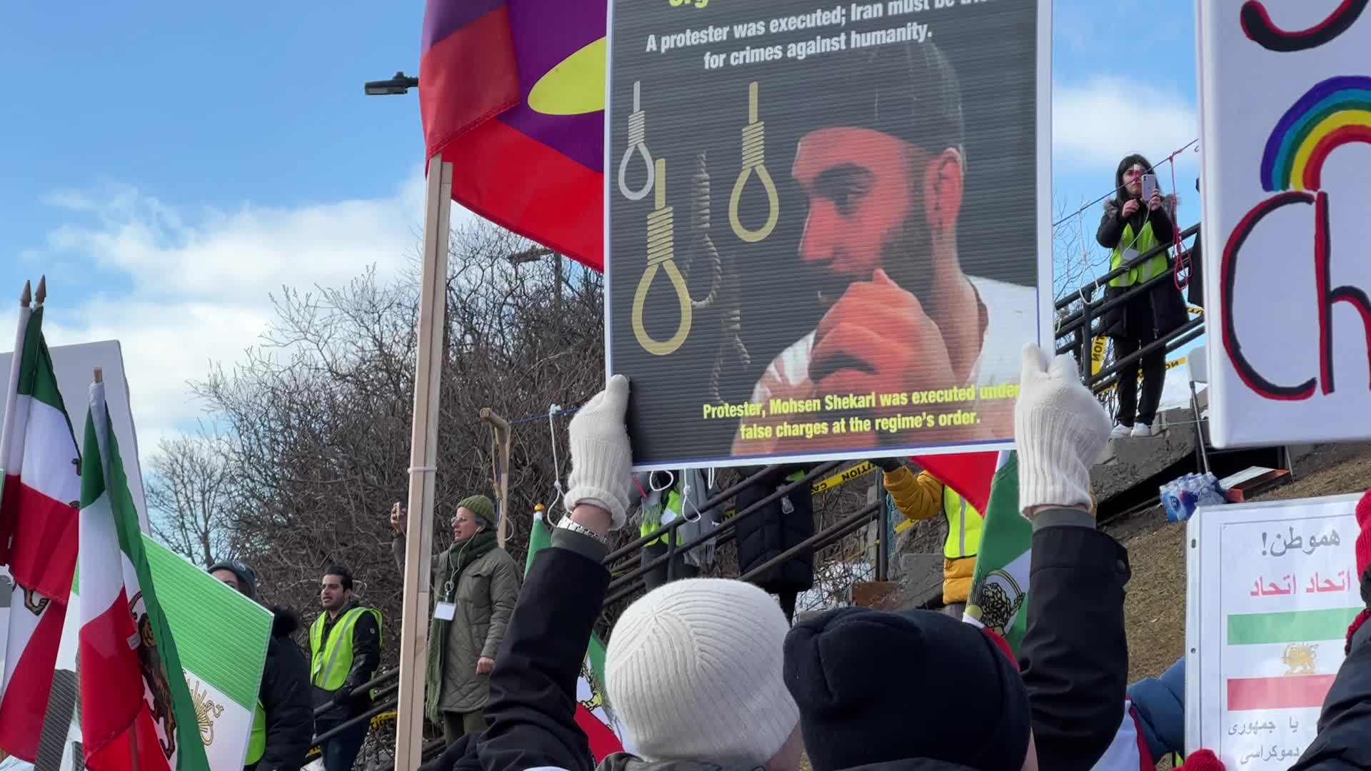 Iranians rally in Canada for freedom in Iran on the anniversary of the Islamic Revolution