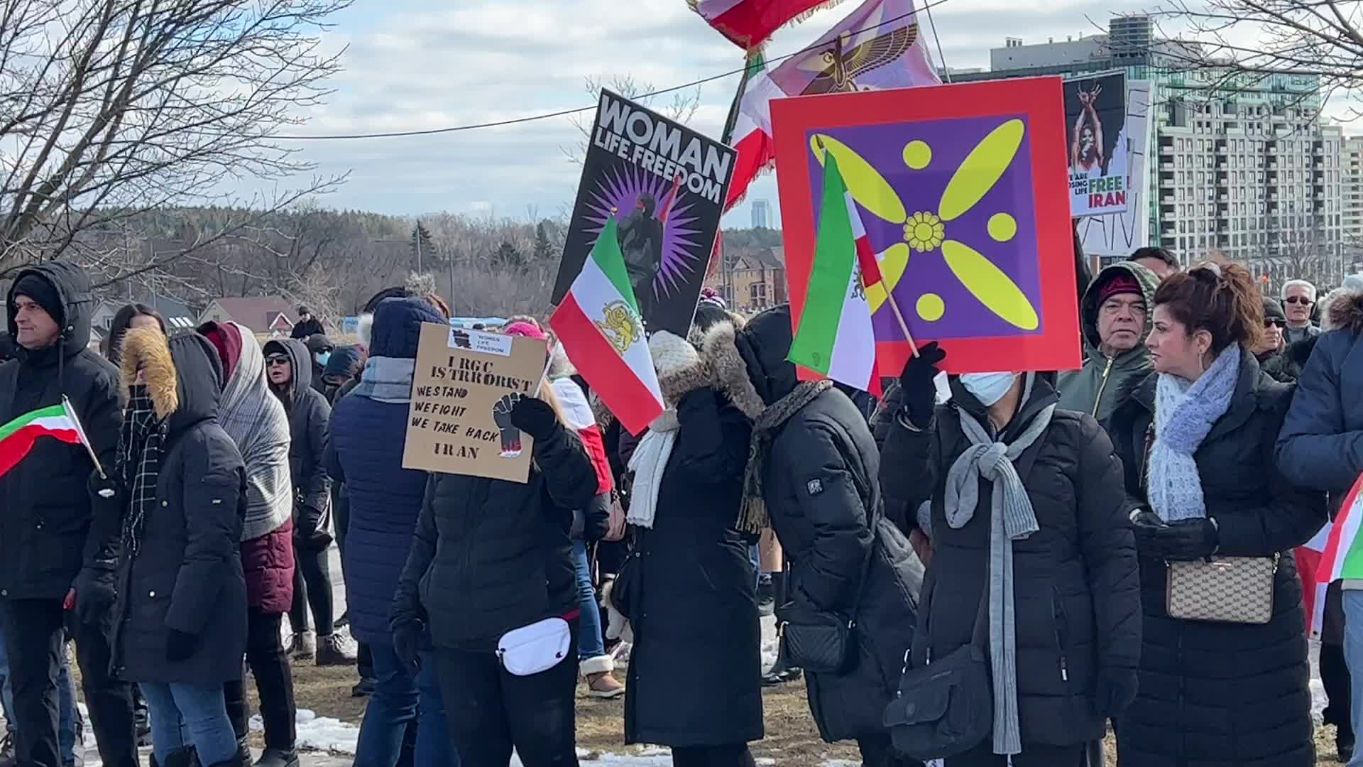 Iranians rally in Canada for freedom in Iran on the anniversary of the Islamic Revolution