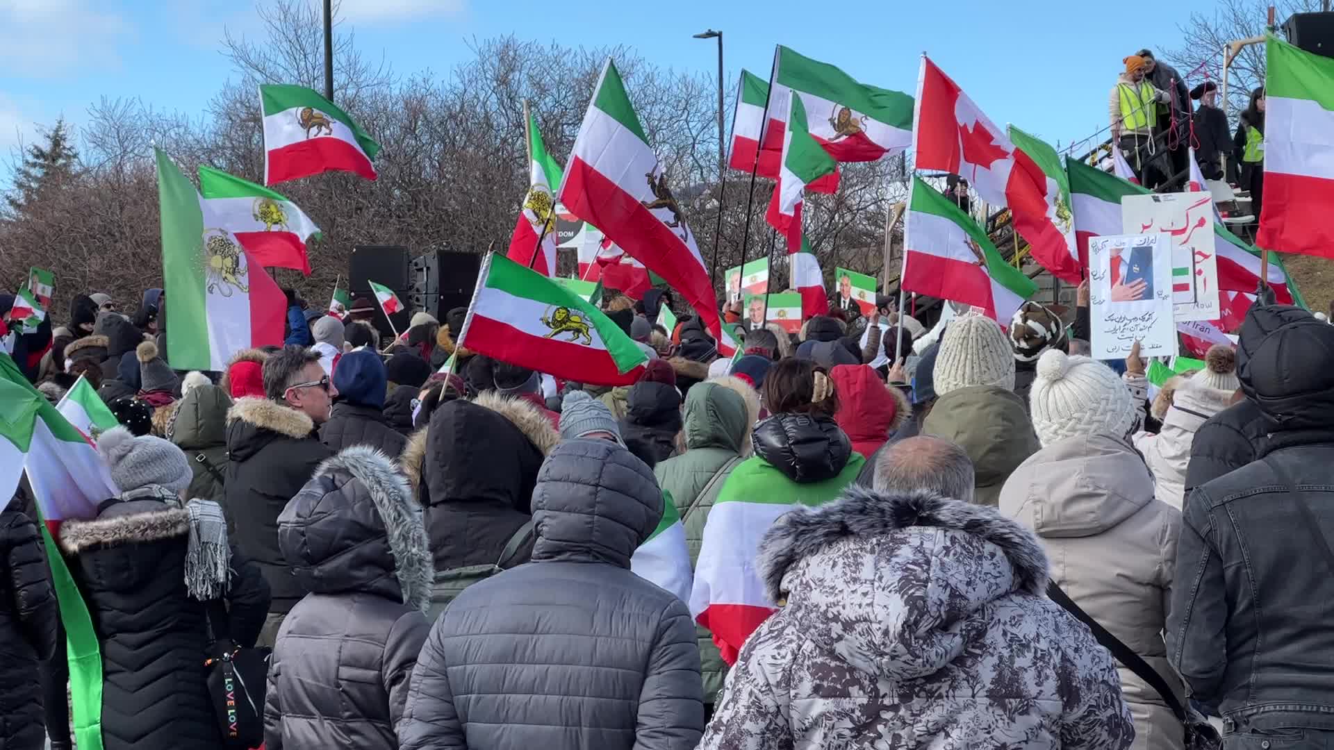 Iranians rally in Canada for freedom in Iran on the anniversary of the Islamic Revolution