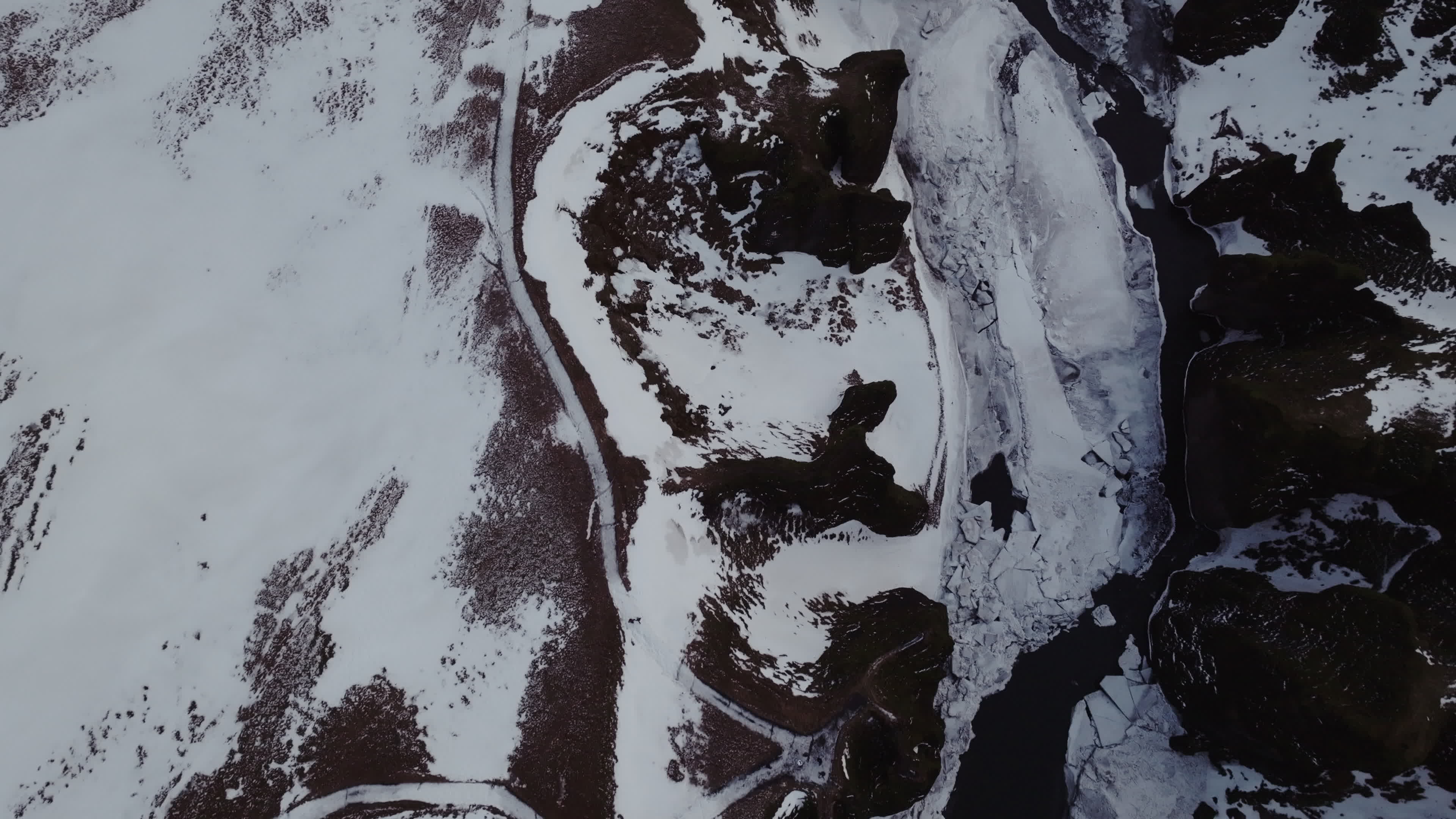 Drone View Of Fjadrargljufur Canyon