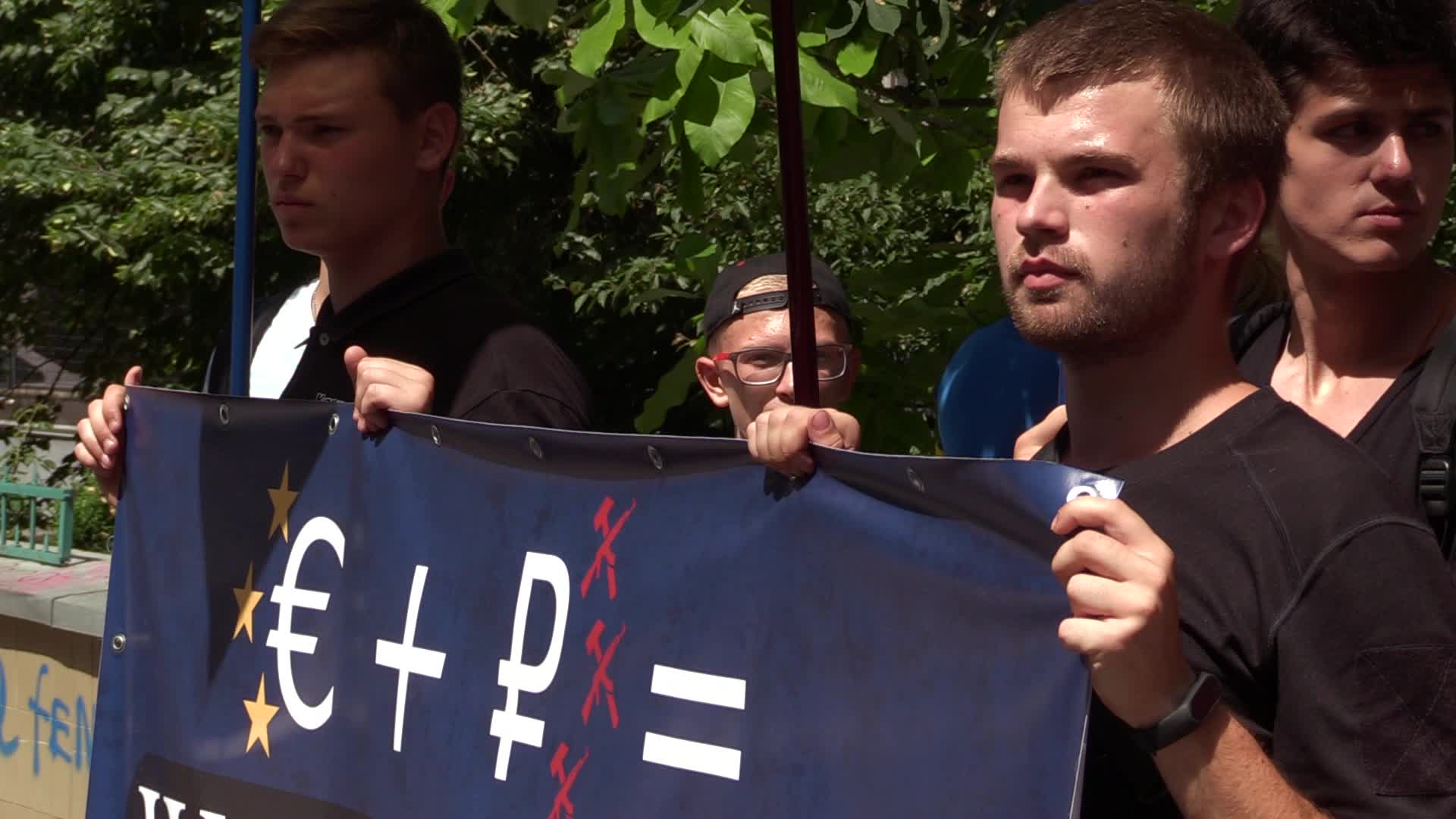 Protest against Russia's return to the Parliamentary Assembly of the Council of Europe outside the embassy of France in Kiev