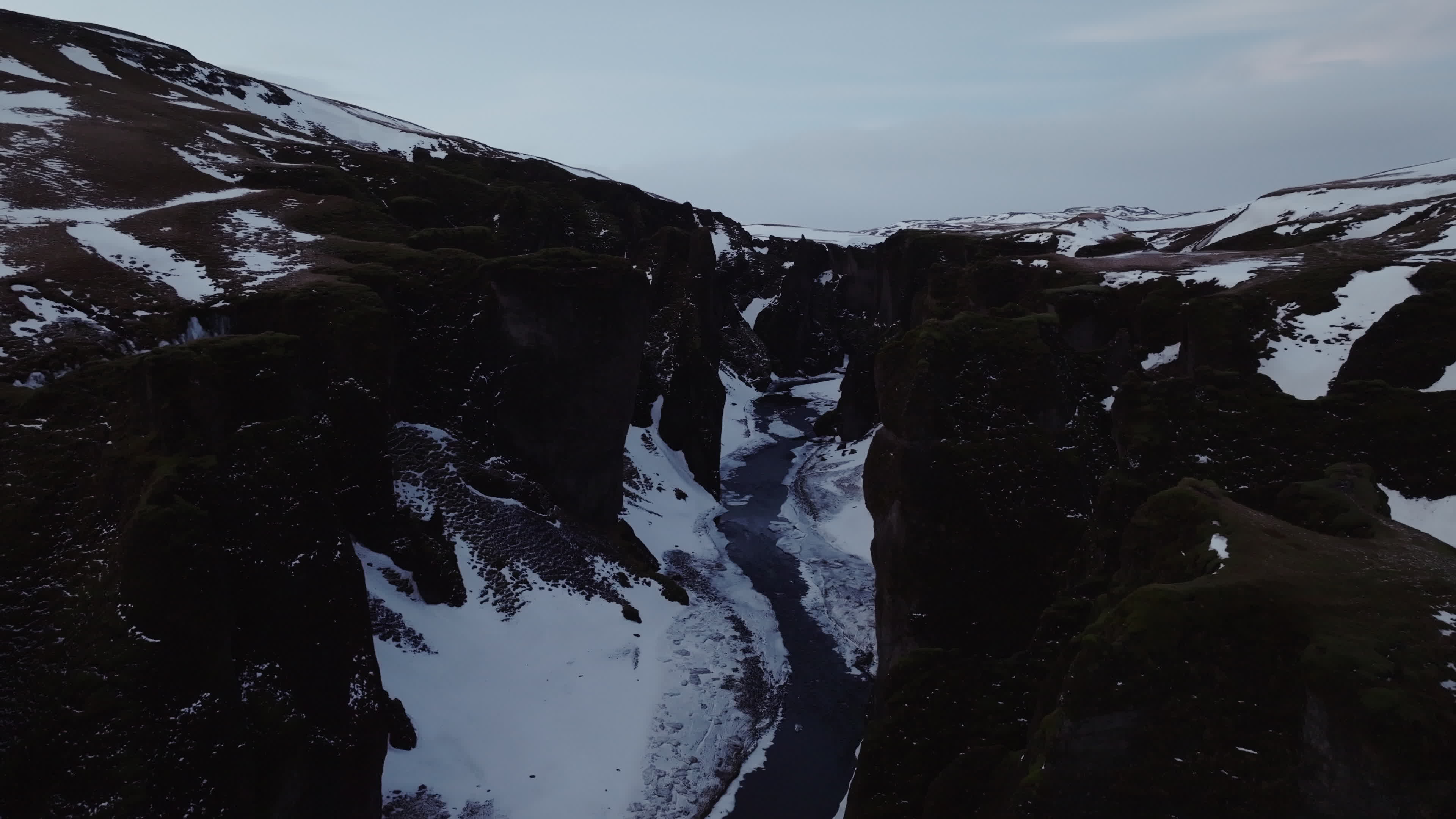 Drone View Of Fjadrargljufur Canyon