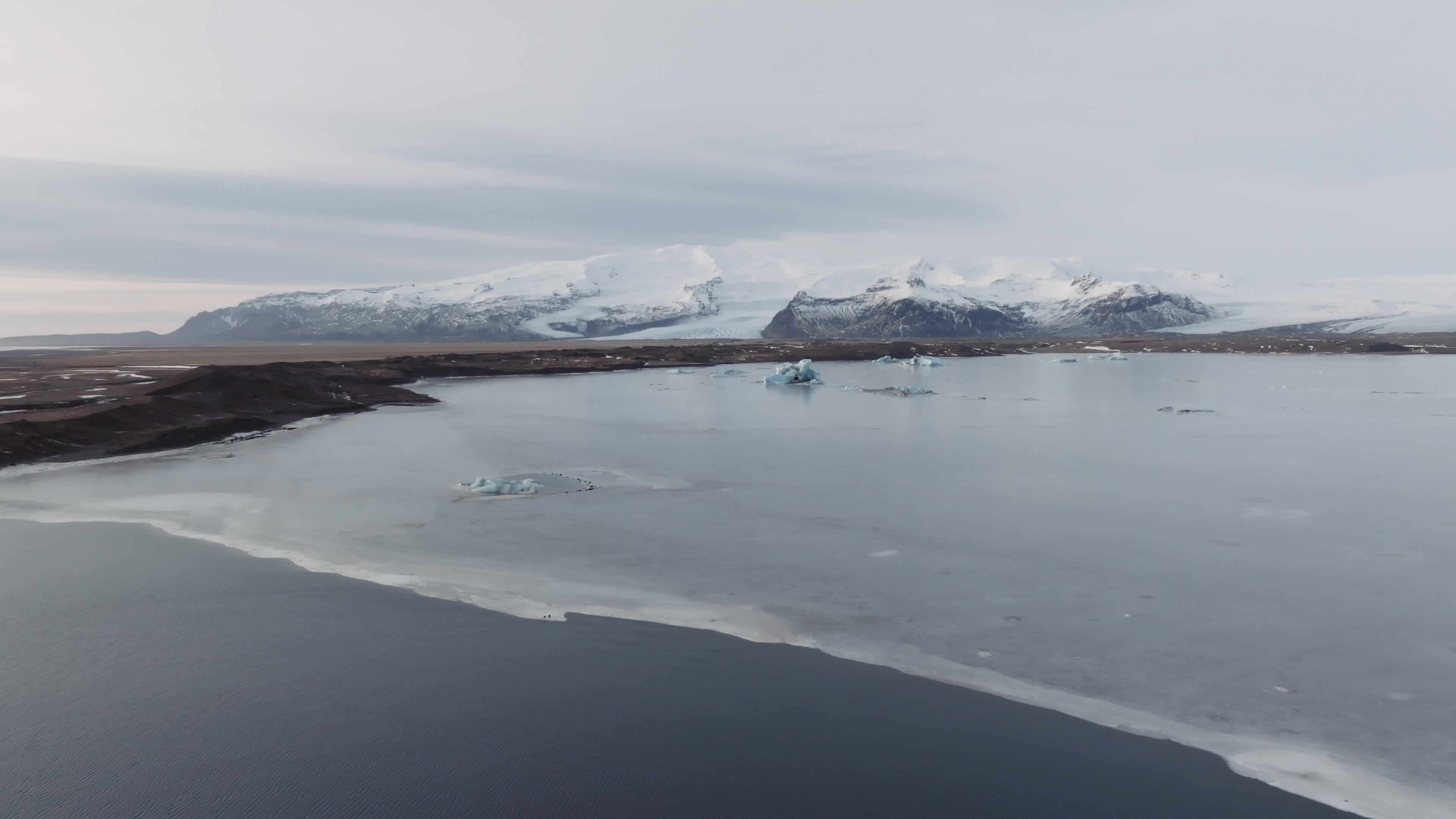 Drone View Of The Vatnajökull Glacier