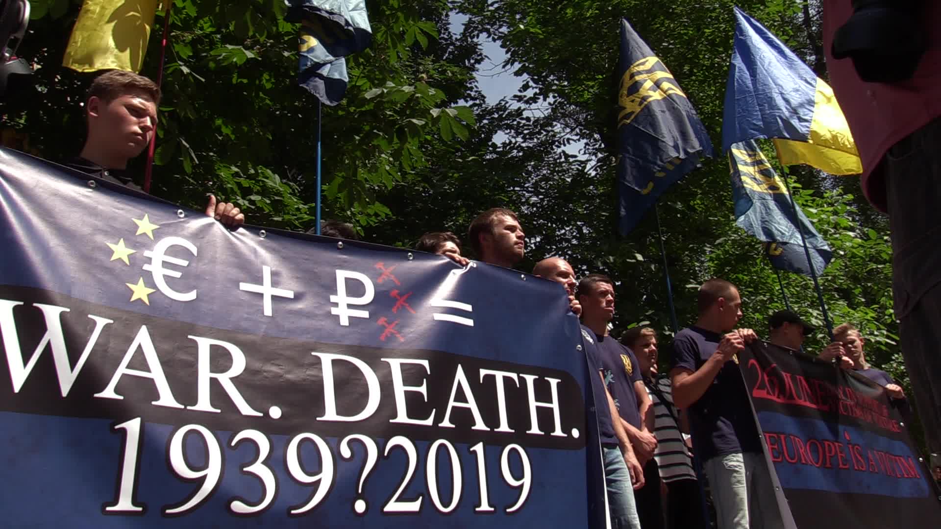 Protest against Russia's return to the Parliamentary Assembly of the Council of Europe outside the embassy of France in Kiev