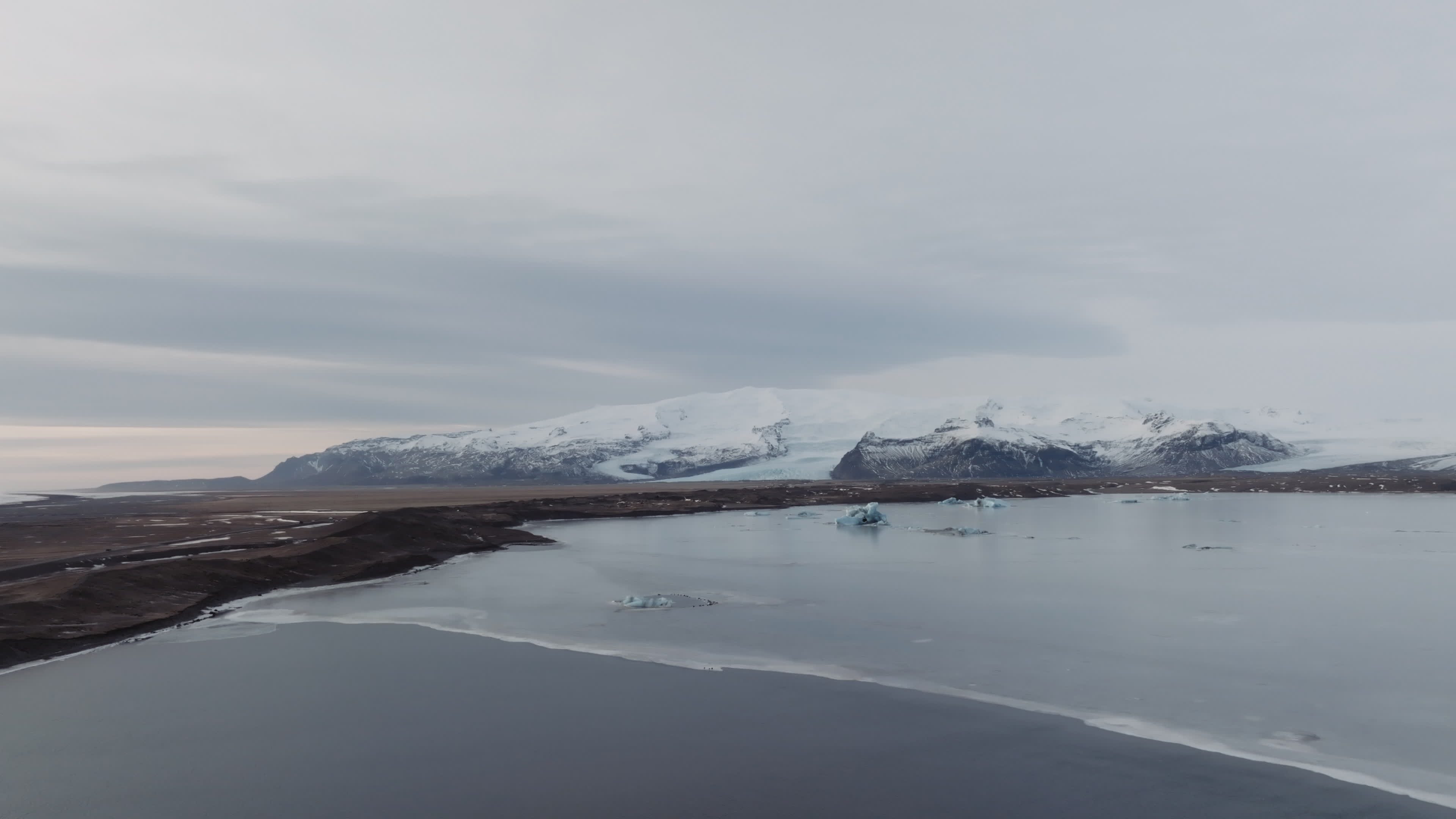 Drone View Of The Vatnajökull Glacier