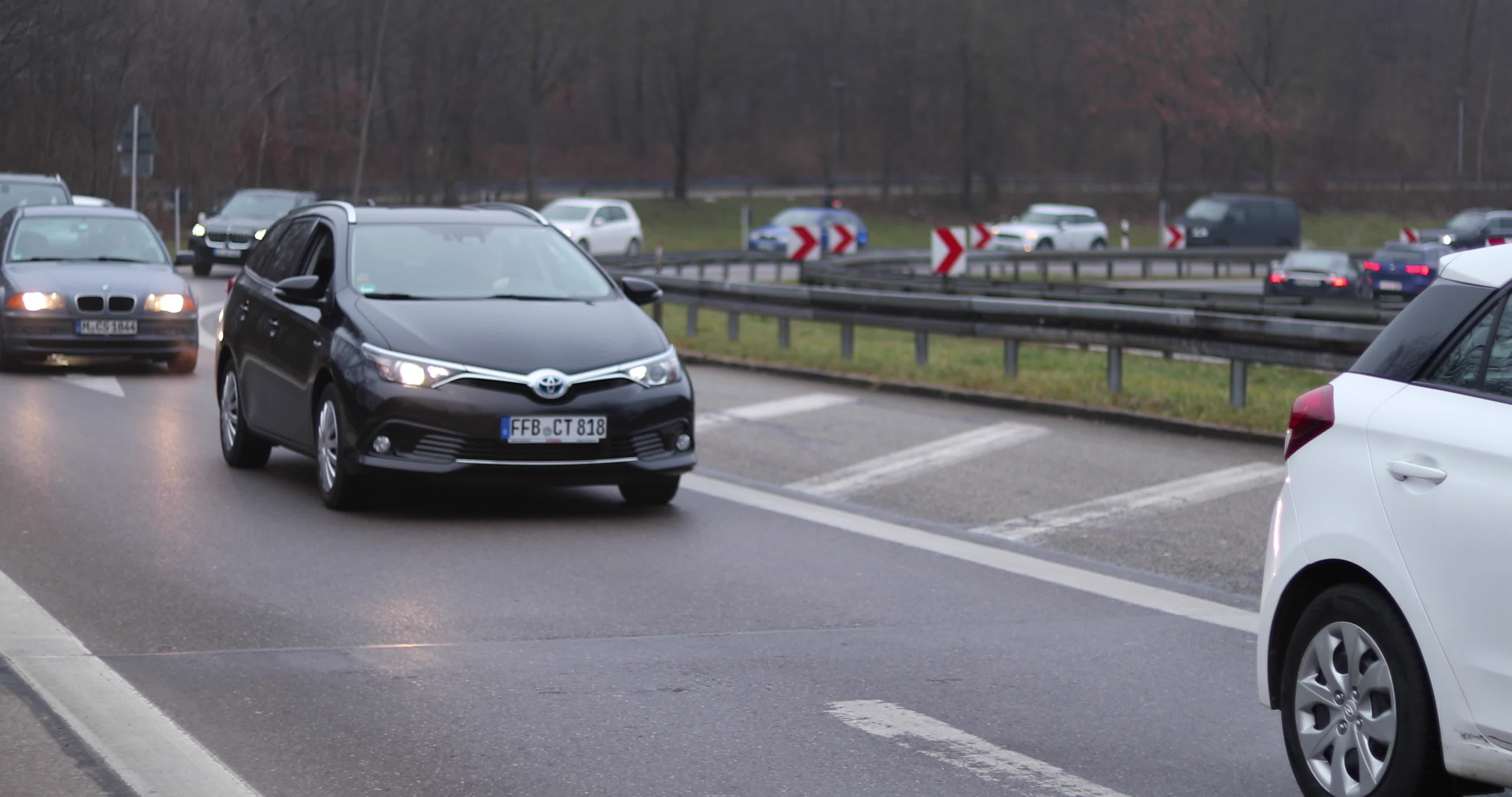 Last Generation blocks the A96 motorway exit in Munich