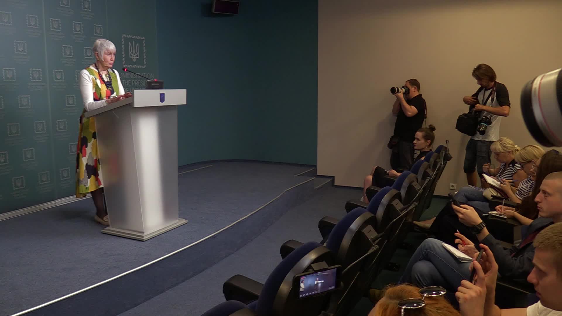 Press conference of president of NATO Parliamentary Assembly Madeleine Moon in Kiev