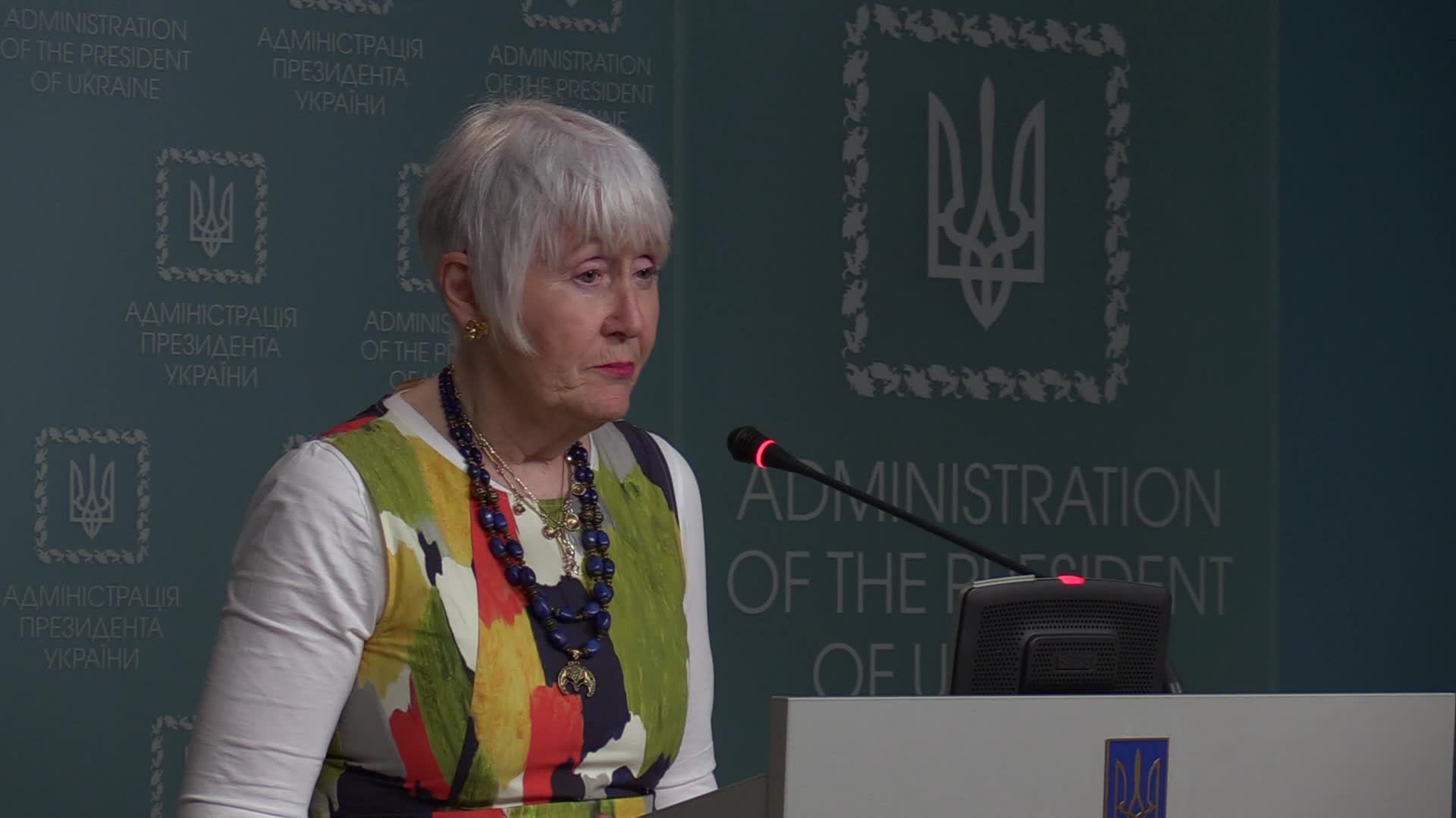 Press conference of president of NATO Parliamentary Assembly Madeleine Moon in Kiev