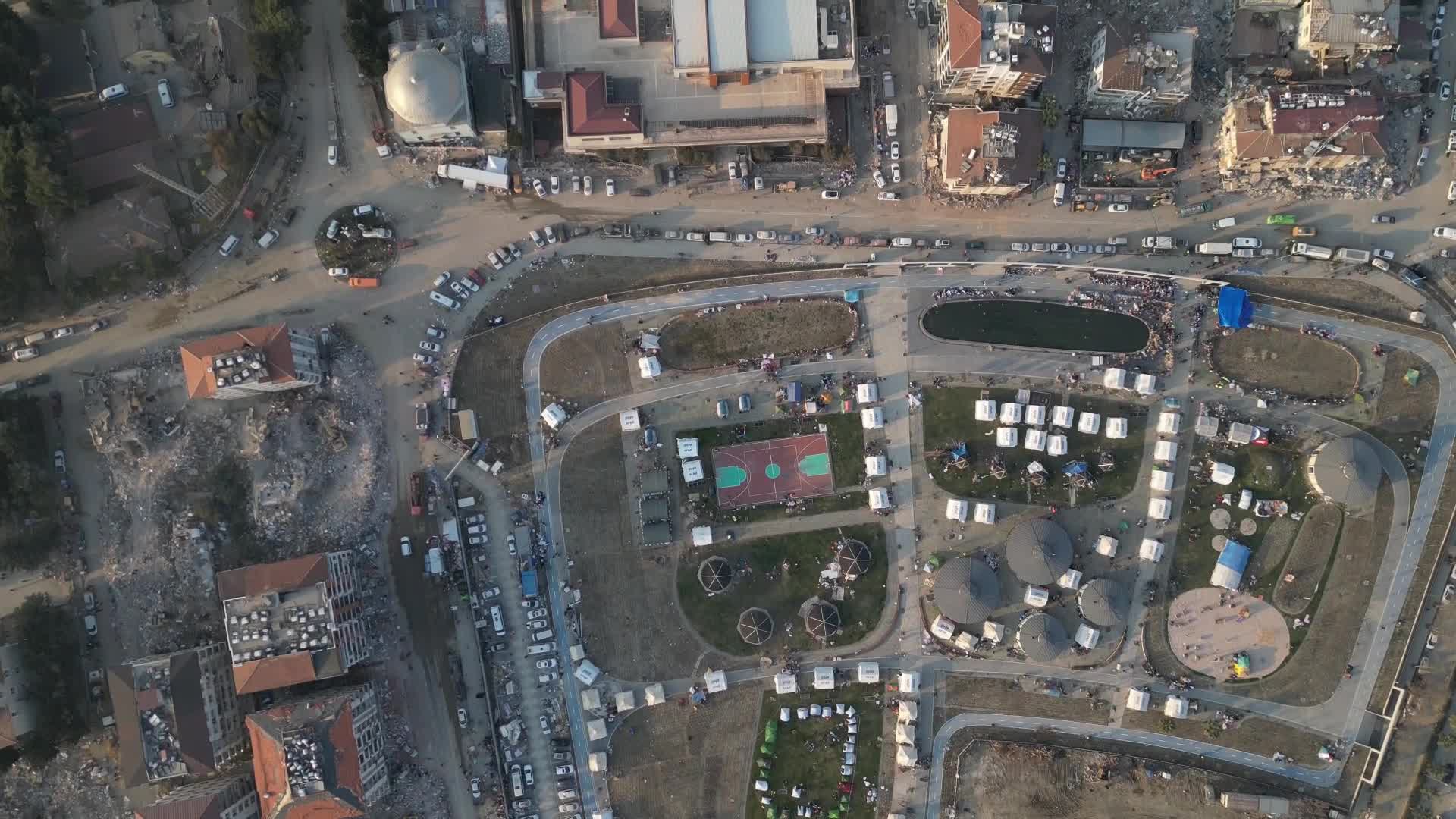 Drone footage shows quake devastation in Hatay, Turkey